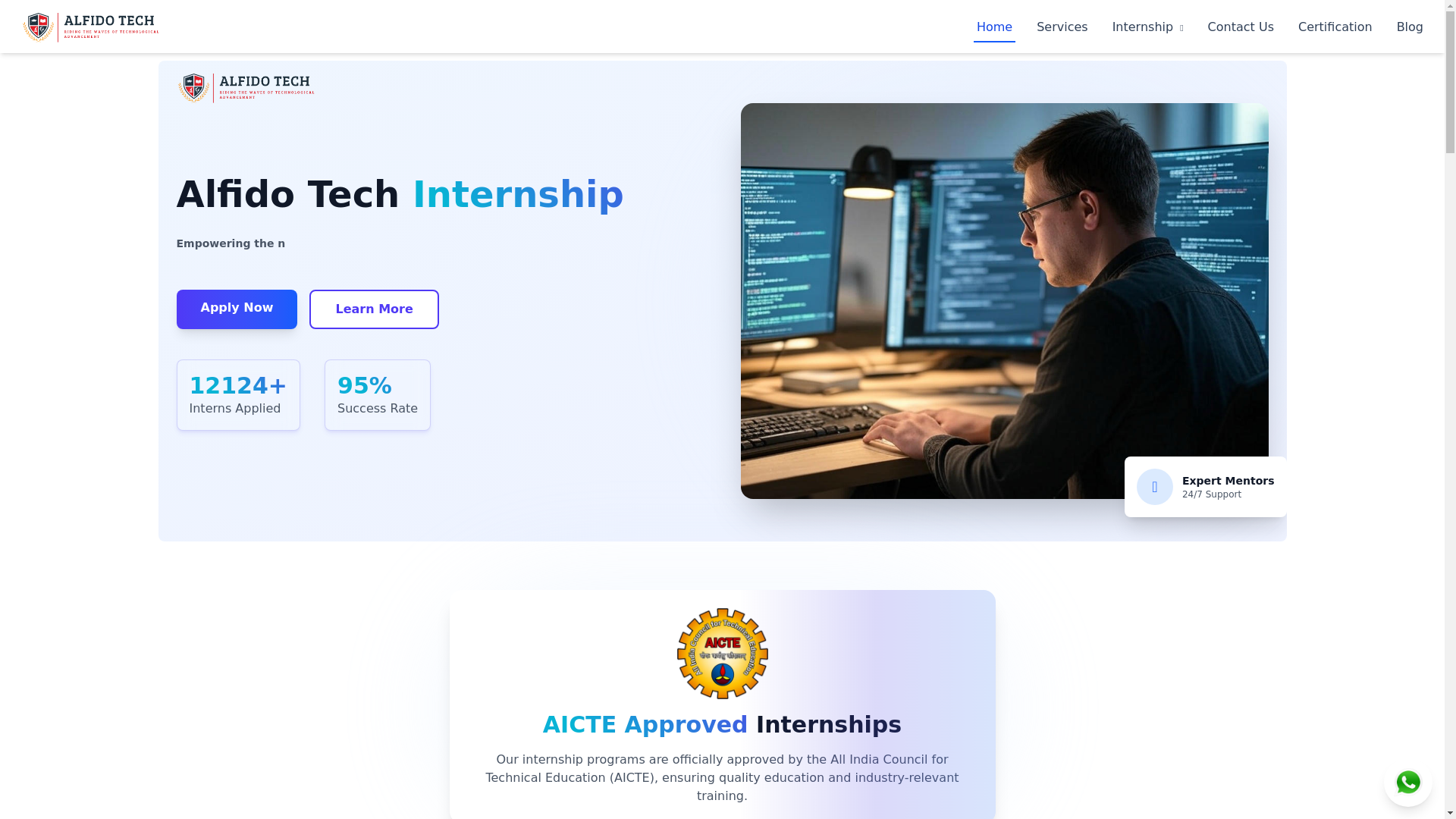 website screenshot of https://www.alfidotech.com/