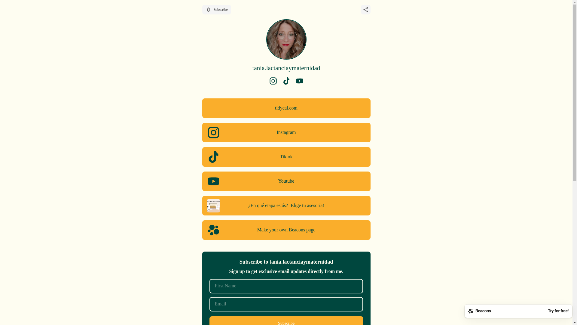 website screenshot of https://tanialactanciaymaternidad.com/