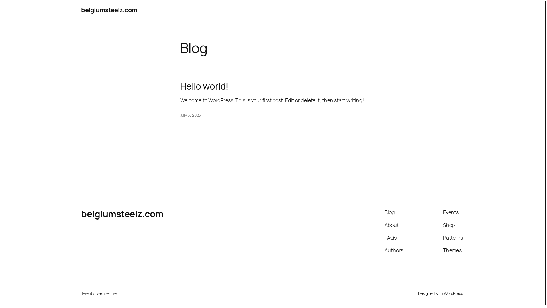 website screenshot of https://belgiumsteelz.com/