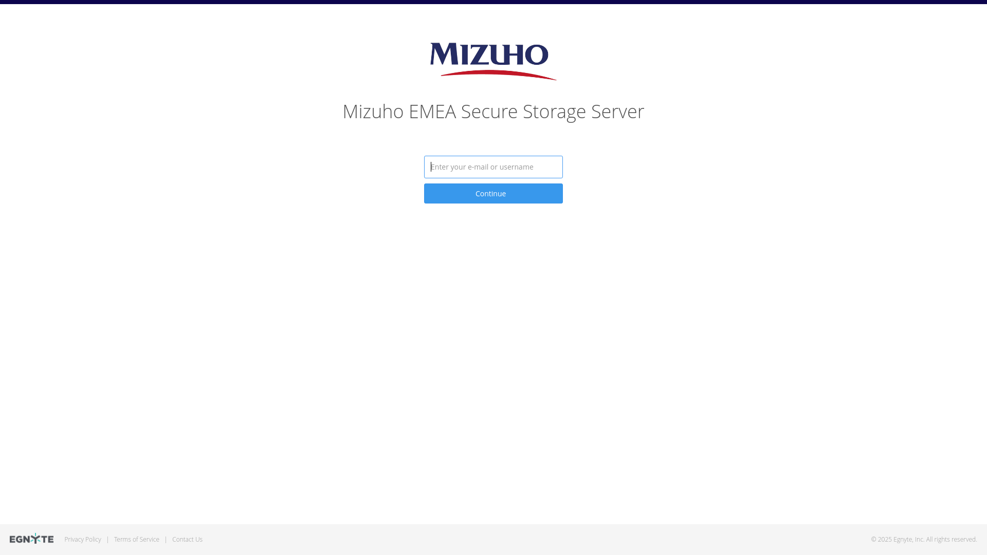 website screenshot of https://mhisecurestorage.egnyte.com/