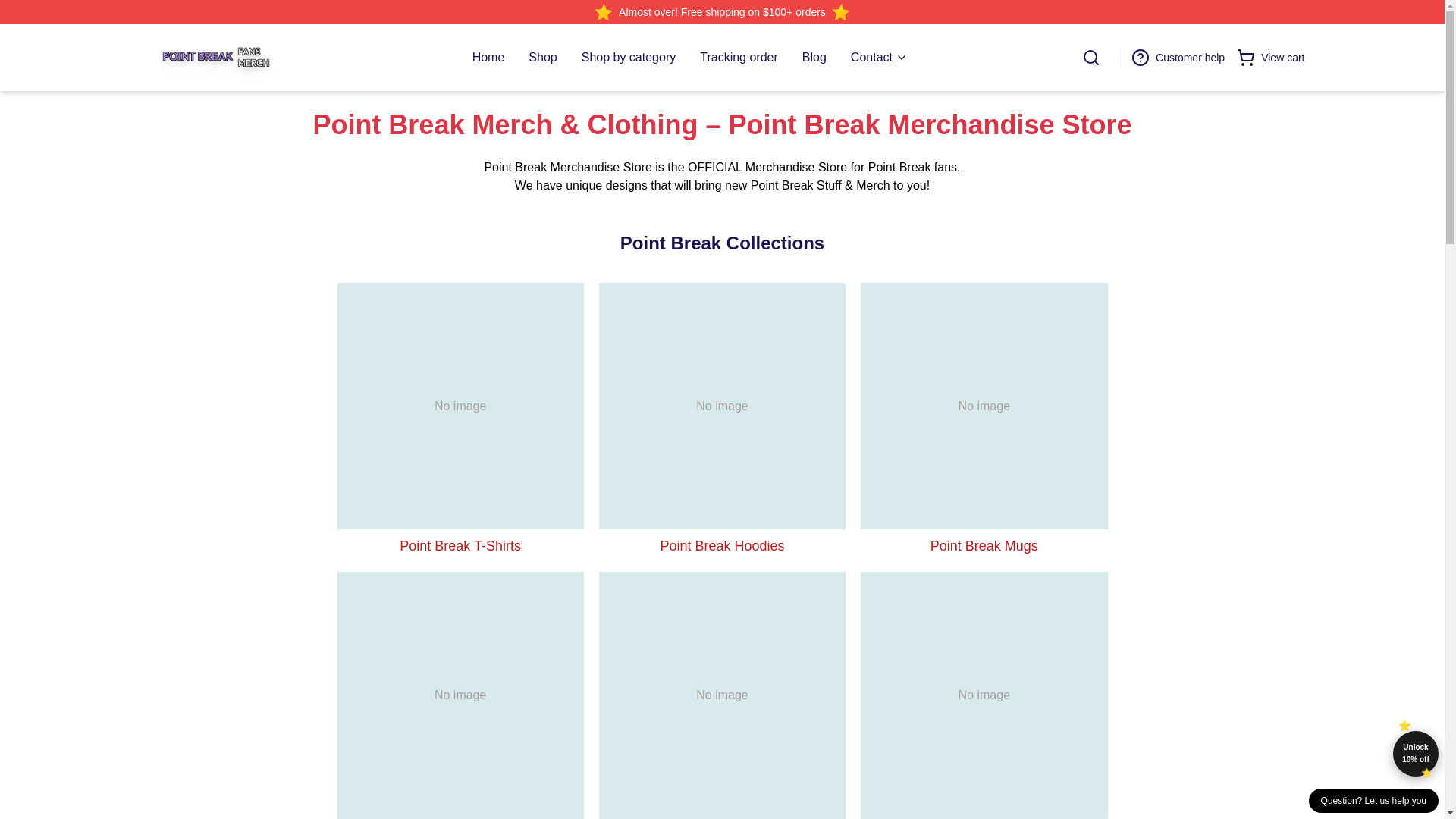 website screenshot of https://pointbreakmerch.shop/