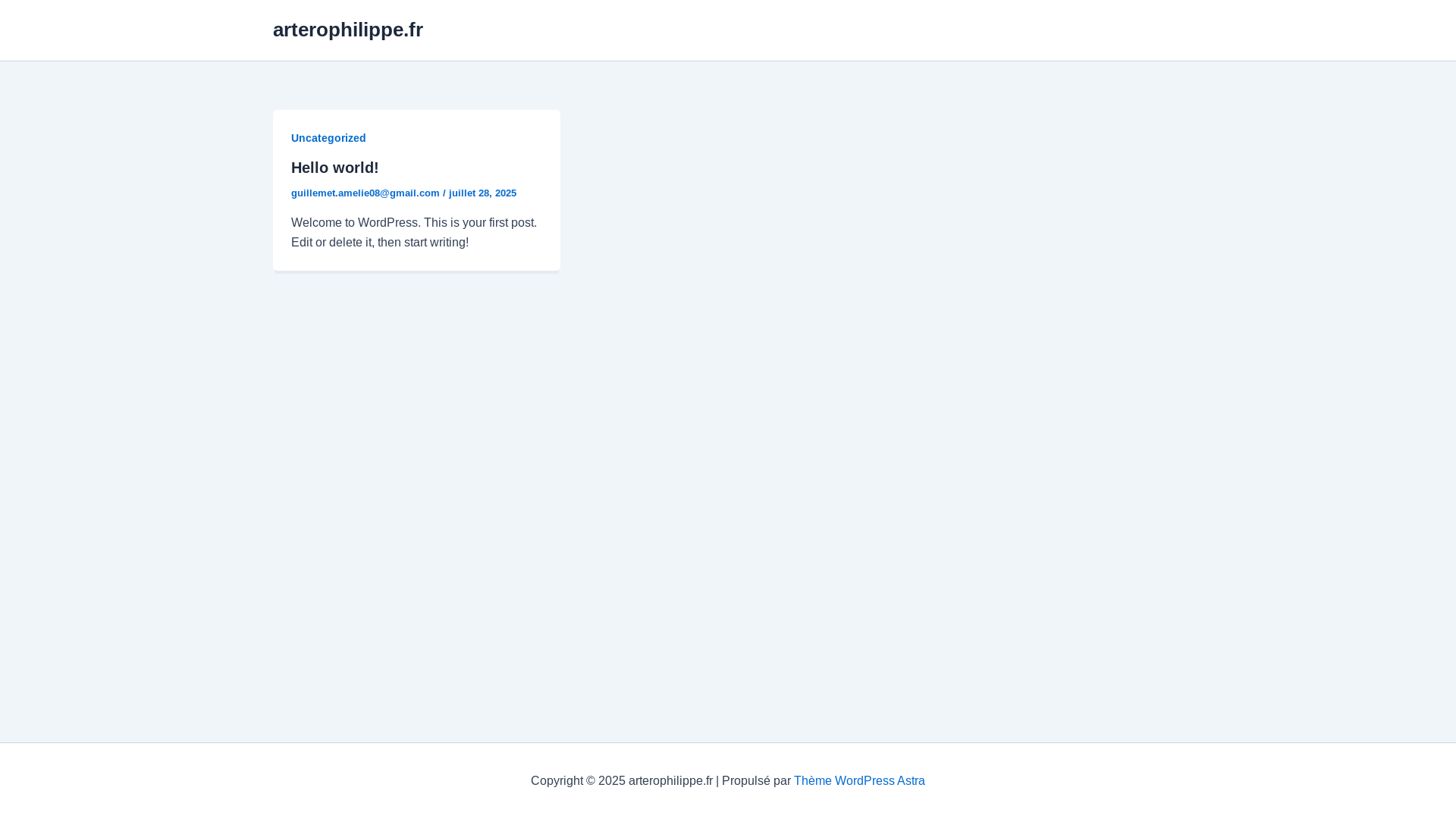 website screenshot of https://arterophilippe.fr/