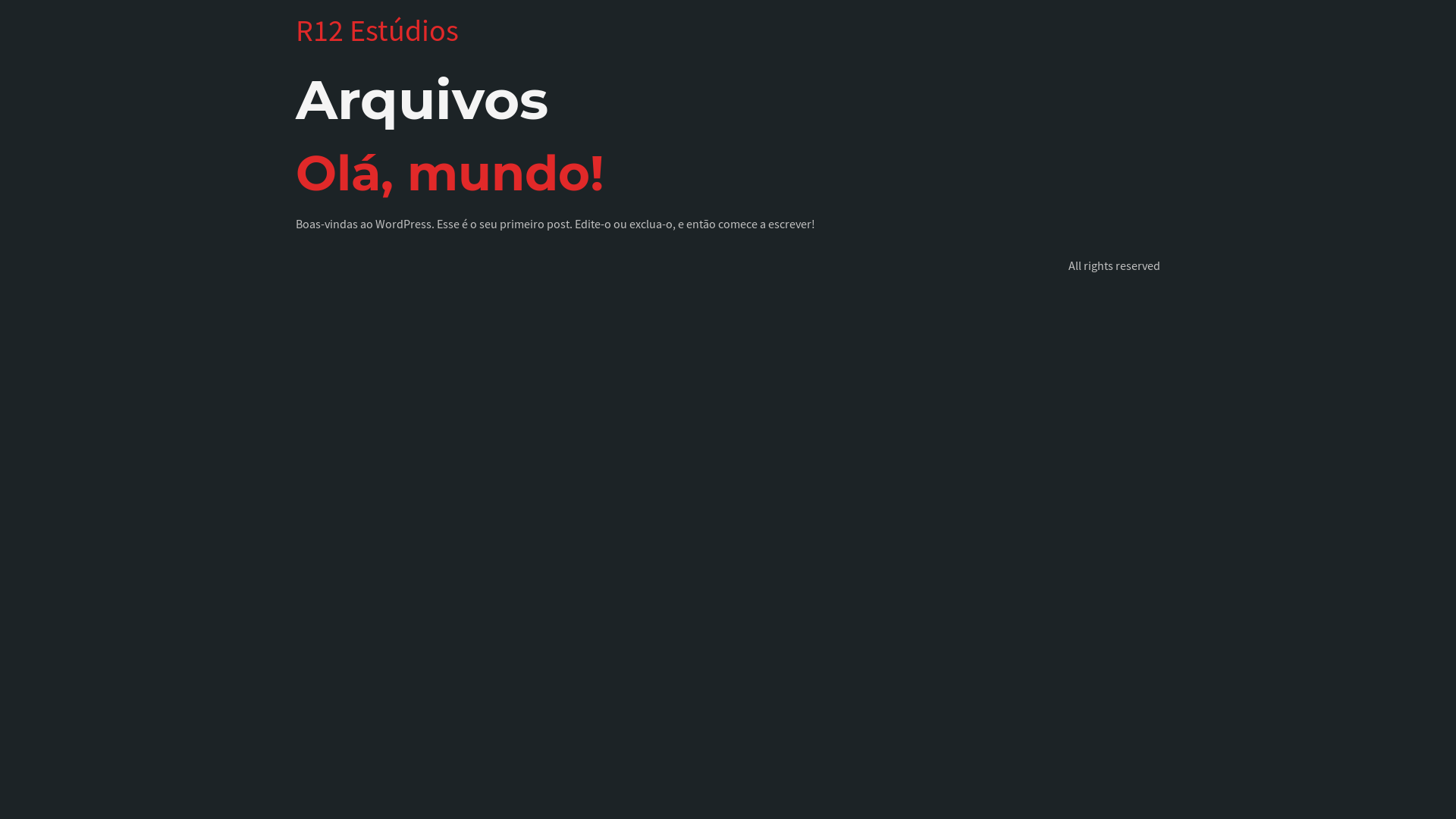 website screenshot of https://r12estudios.com.br/
