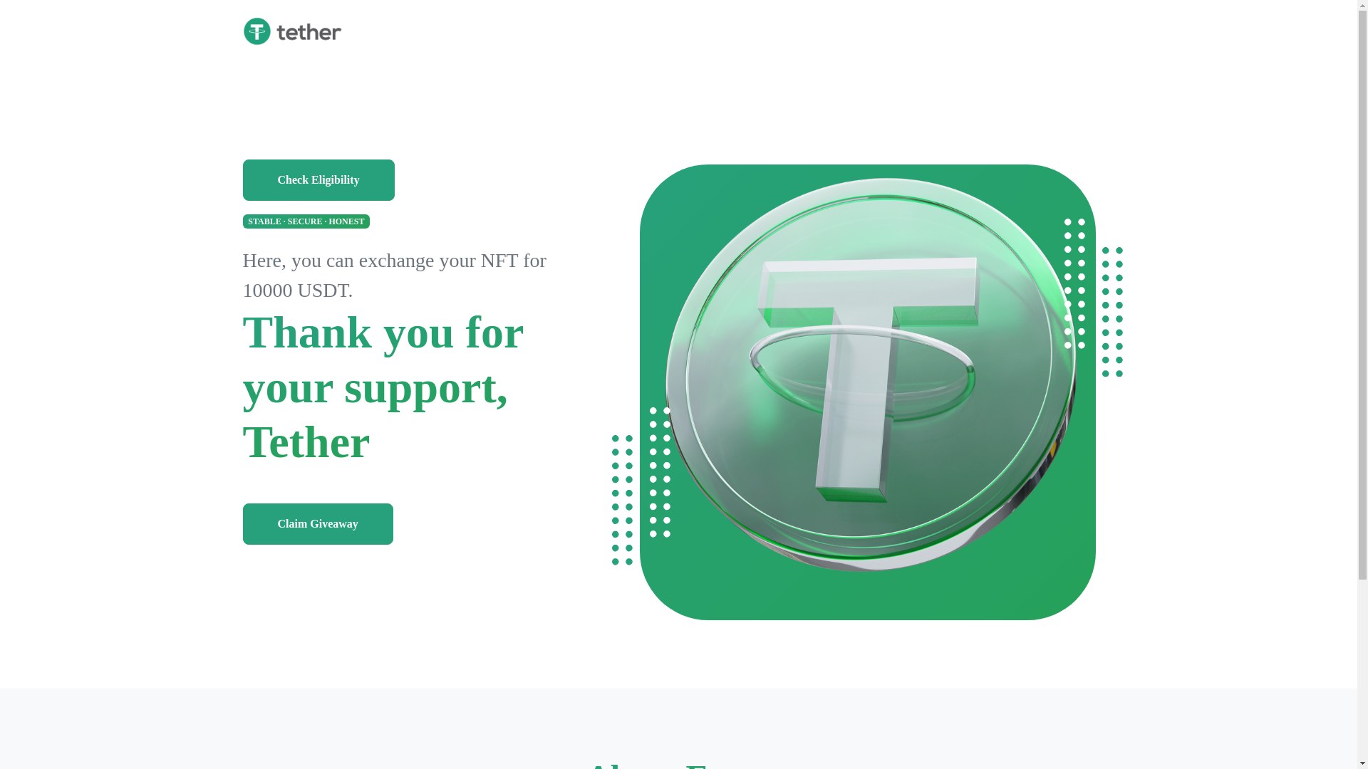 website screenshot of https://claimusdt.org