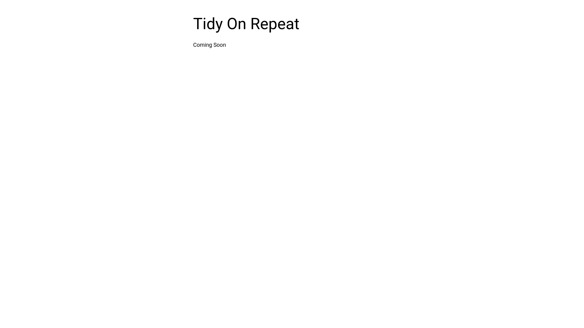 website screenshot of https://tidy-on-repeat.pages.dev/