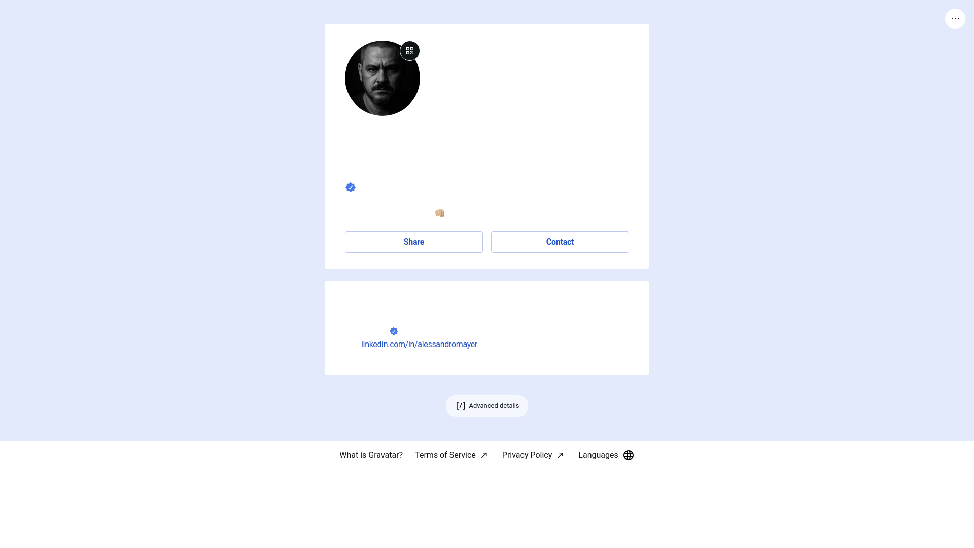 website screenshot of https://alessandromayer.pro/