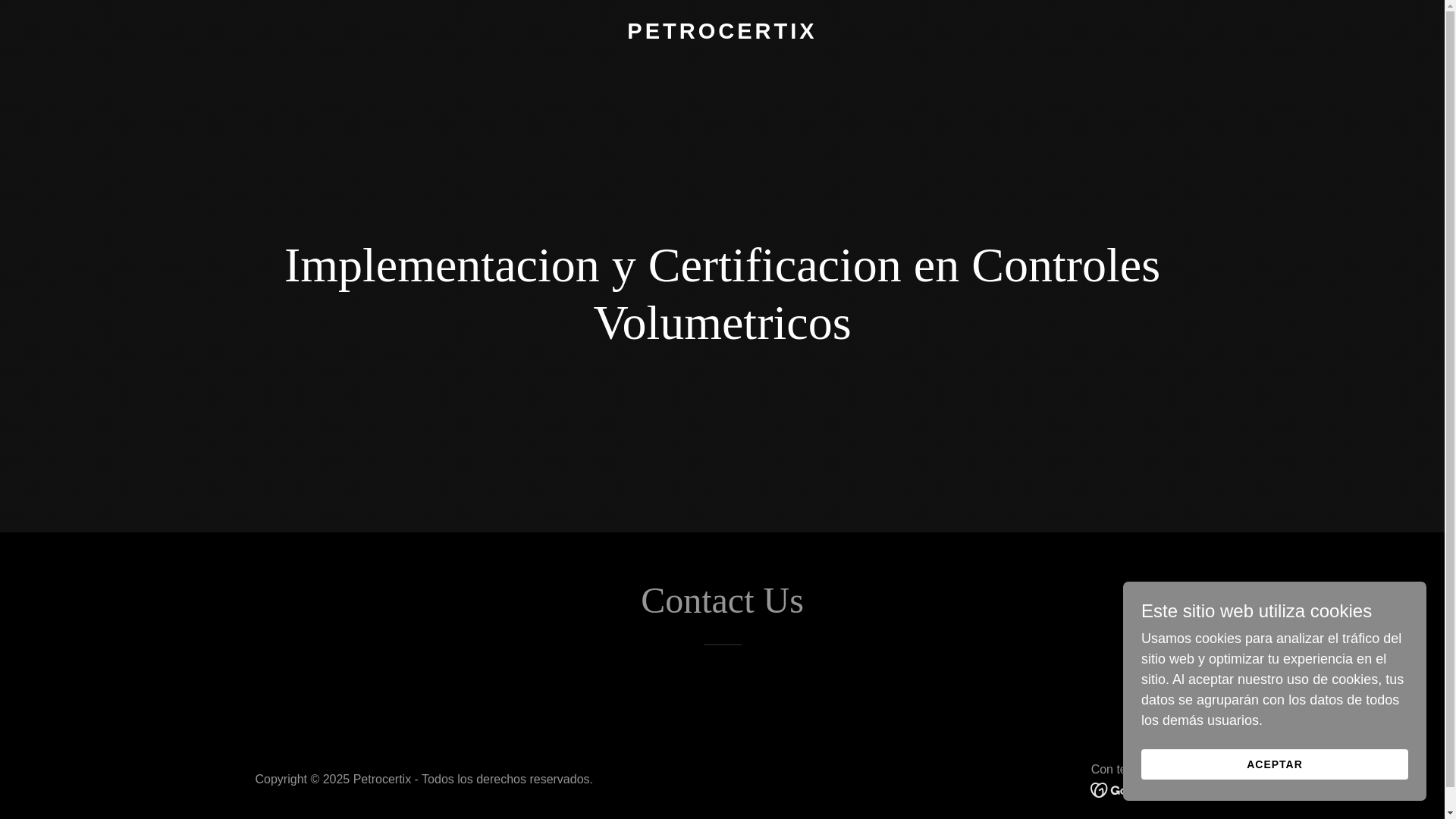 website screenshot of https://petrocertix.com/