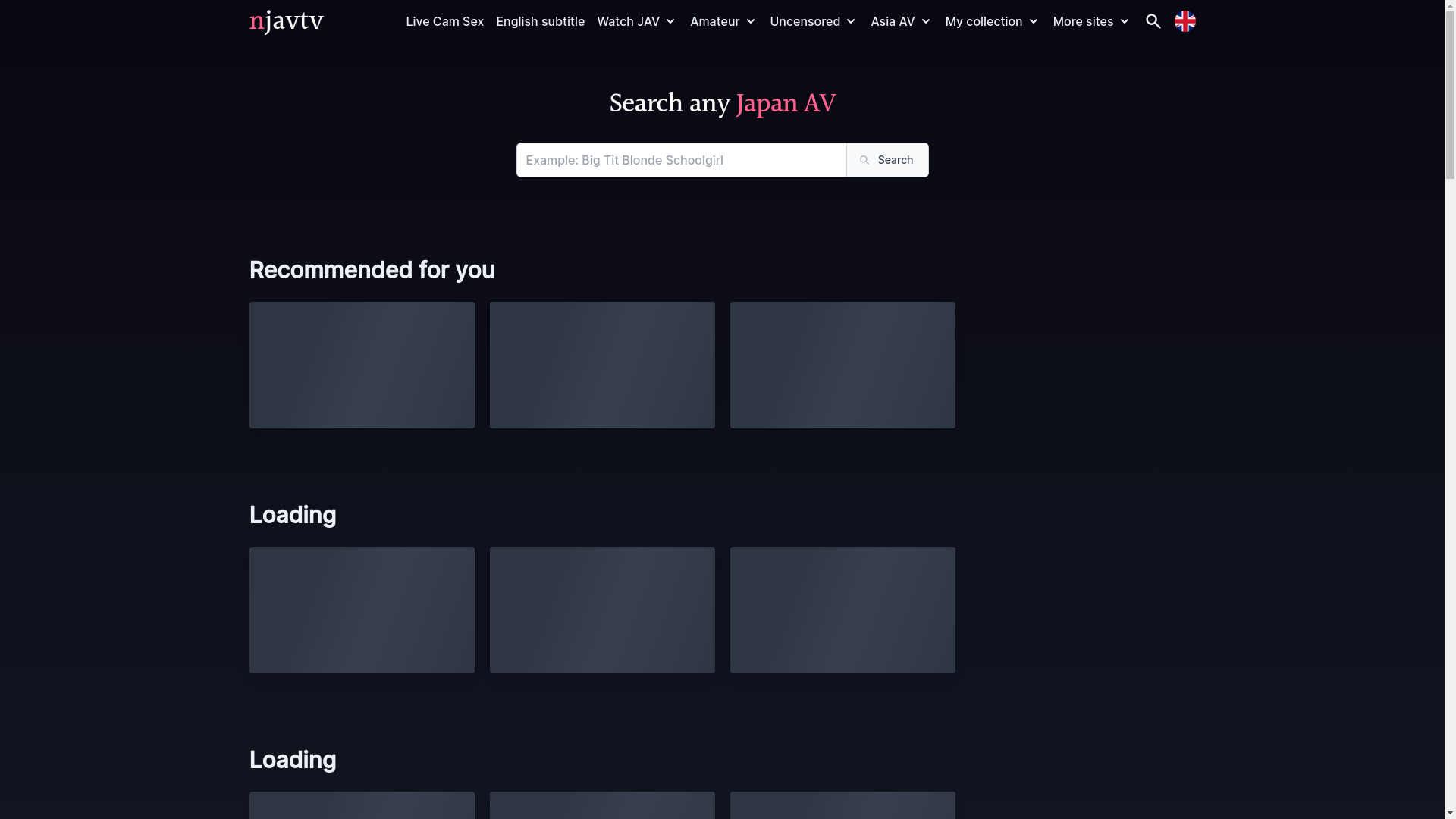 website screenshot of https://njavtv.com/