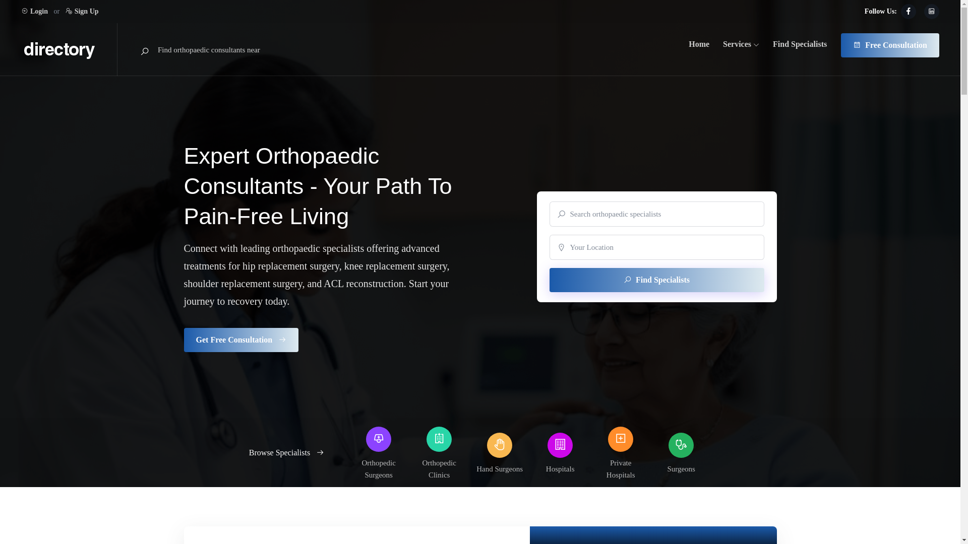 website screenshot of https://privateorthopaedicconsultantnearme.co.uk/