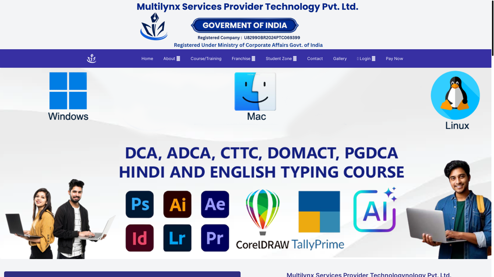 website screenshot of https://msptcomputerinstitute.com/