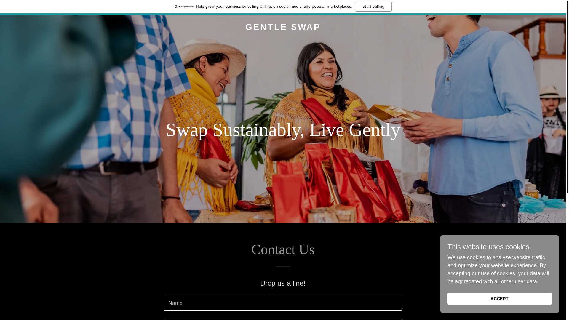 website screenshot of https://gentleswap.com/