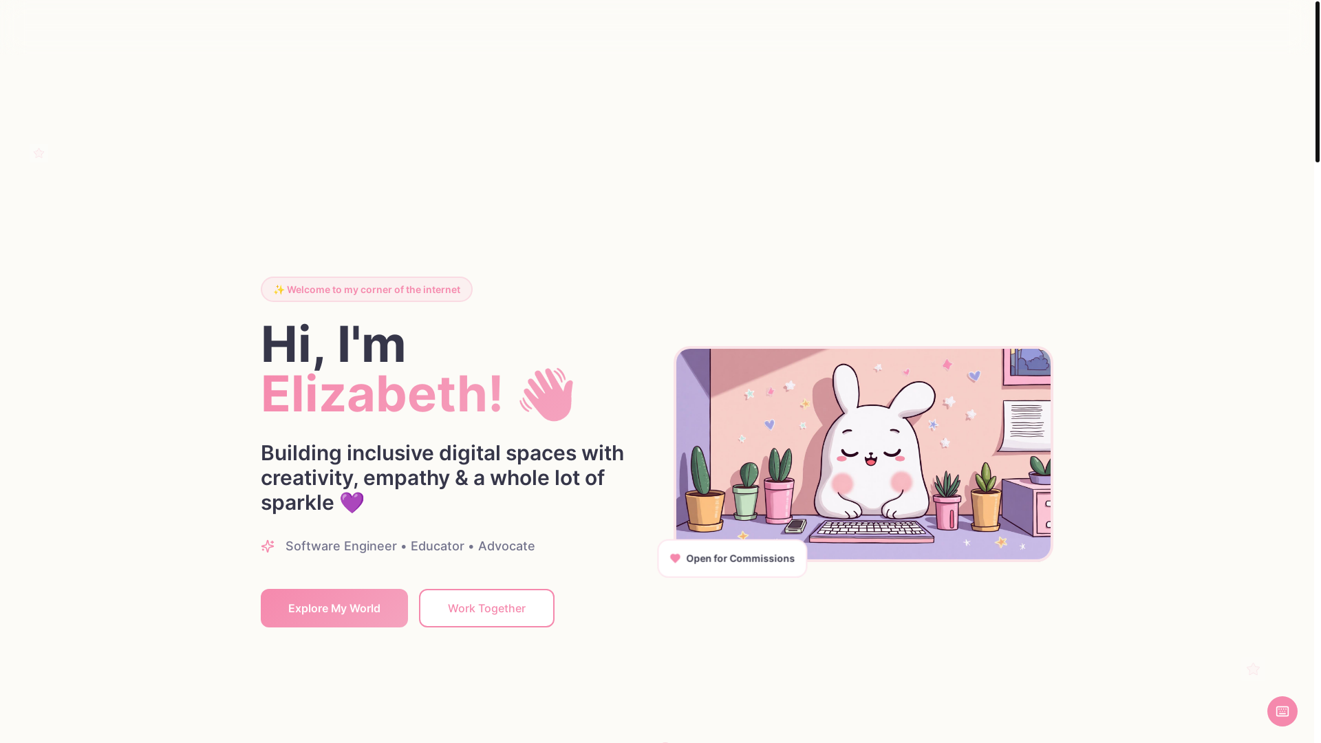 website screenshot of https://elizabethreveriehayes.pages.dev/