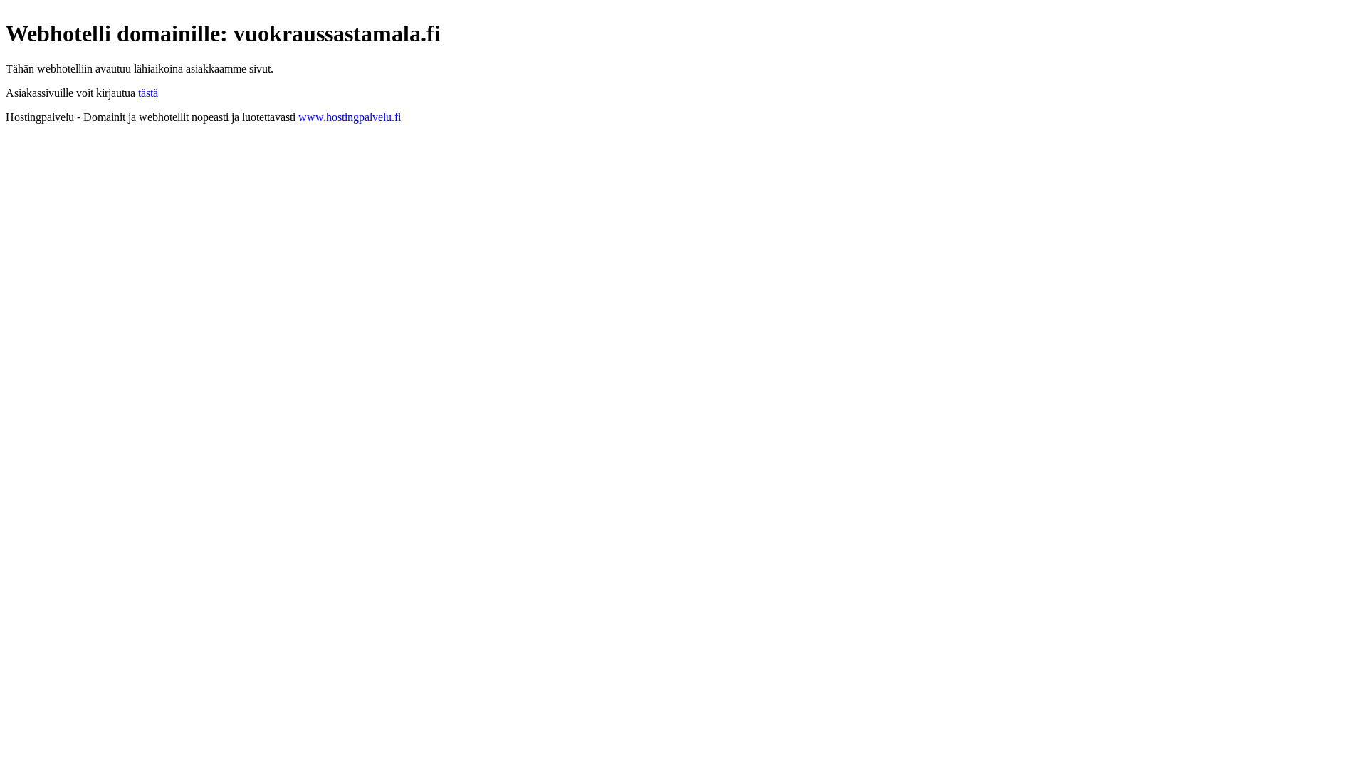 website screenshot of https://vuokraussastamala.fi/