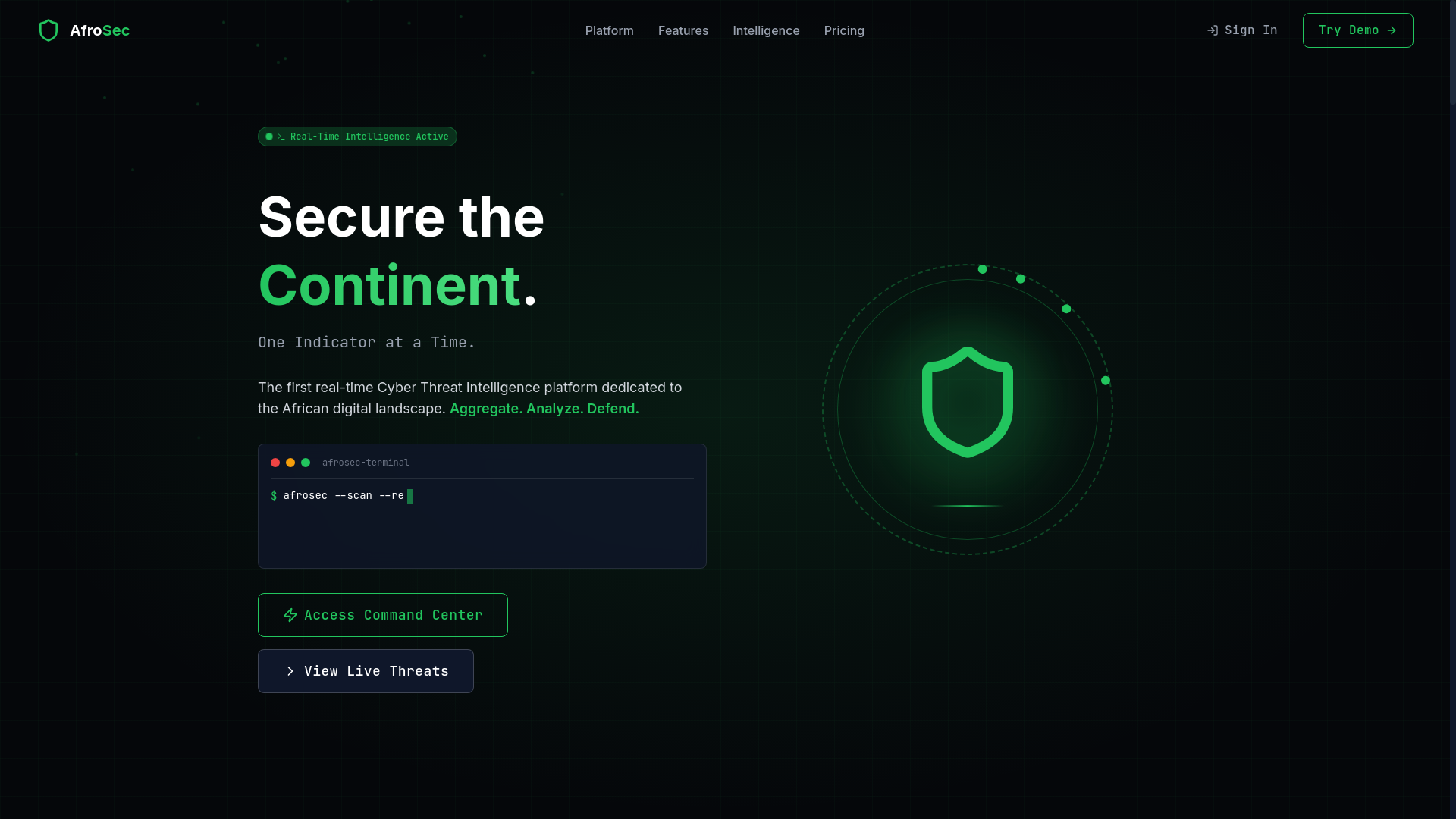 website screenshot of https://afrosec.xyz/