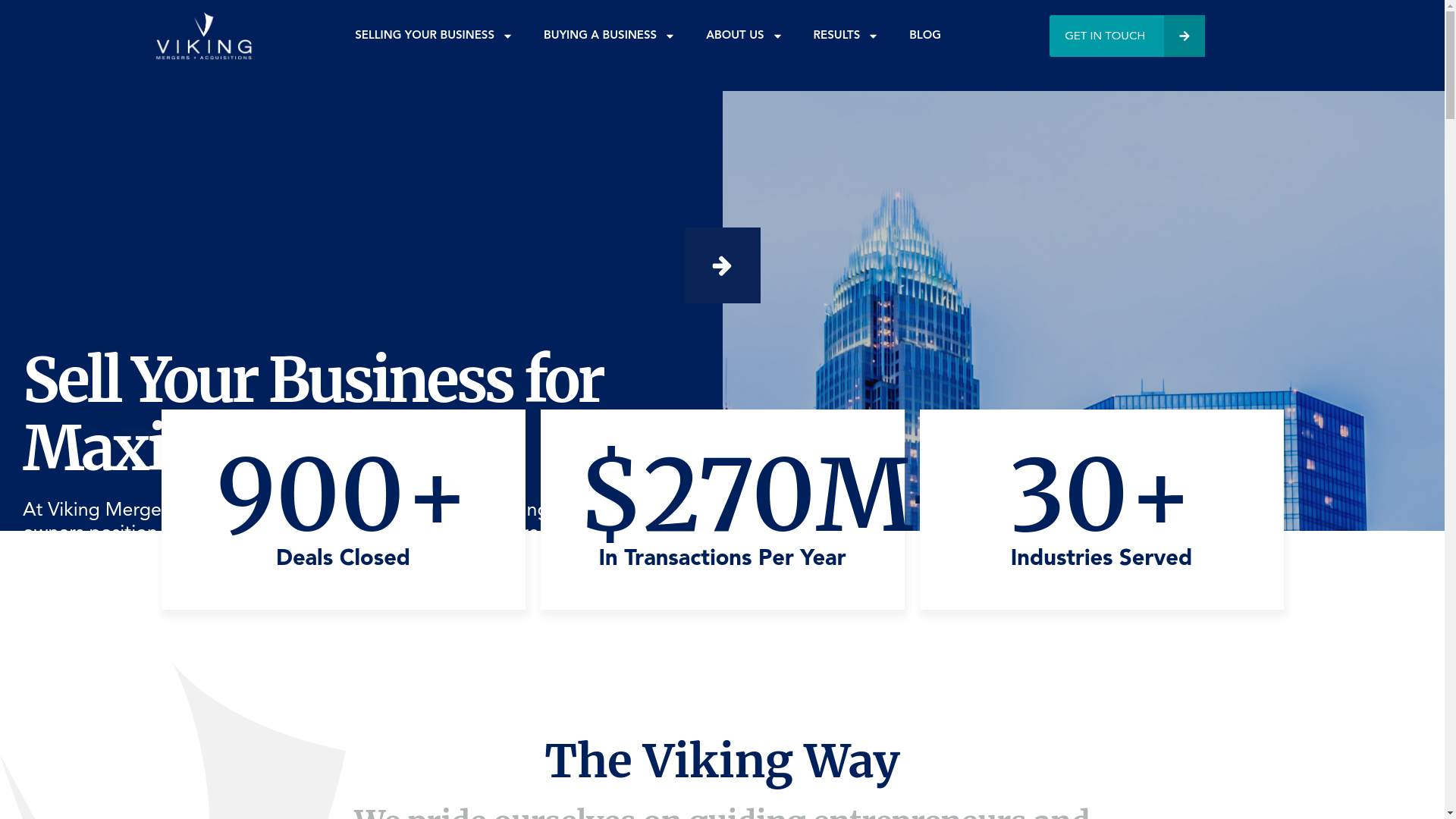website screenshot of https://growwithvikingacquisition.com/