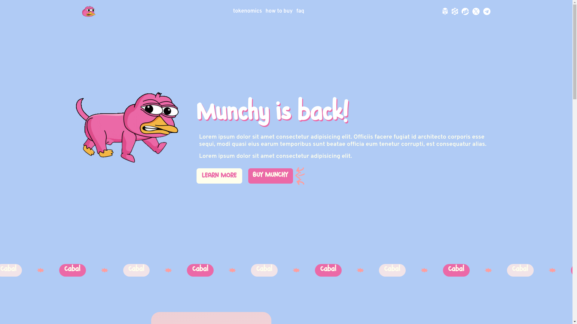 website screenshot of https://munchytoken.xyz/