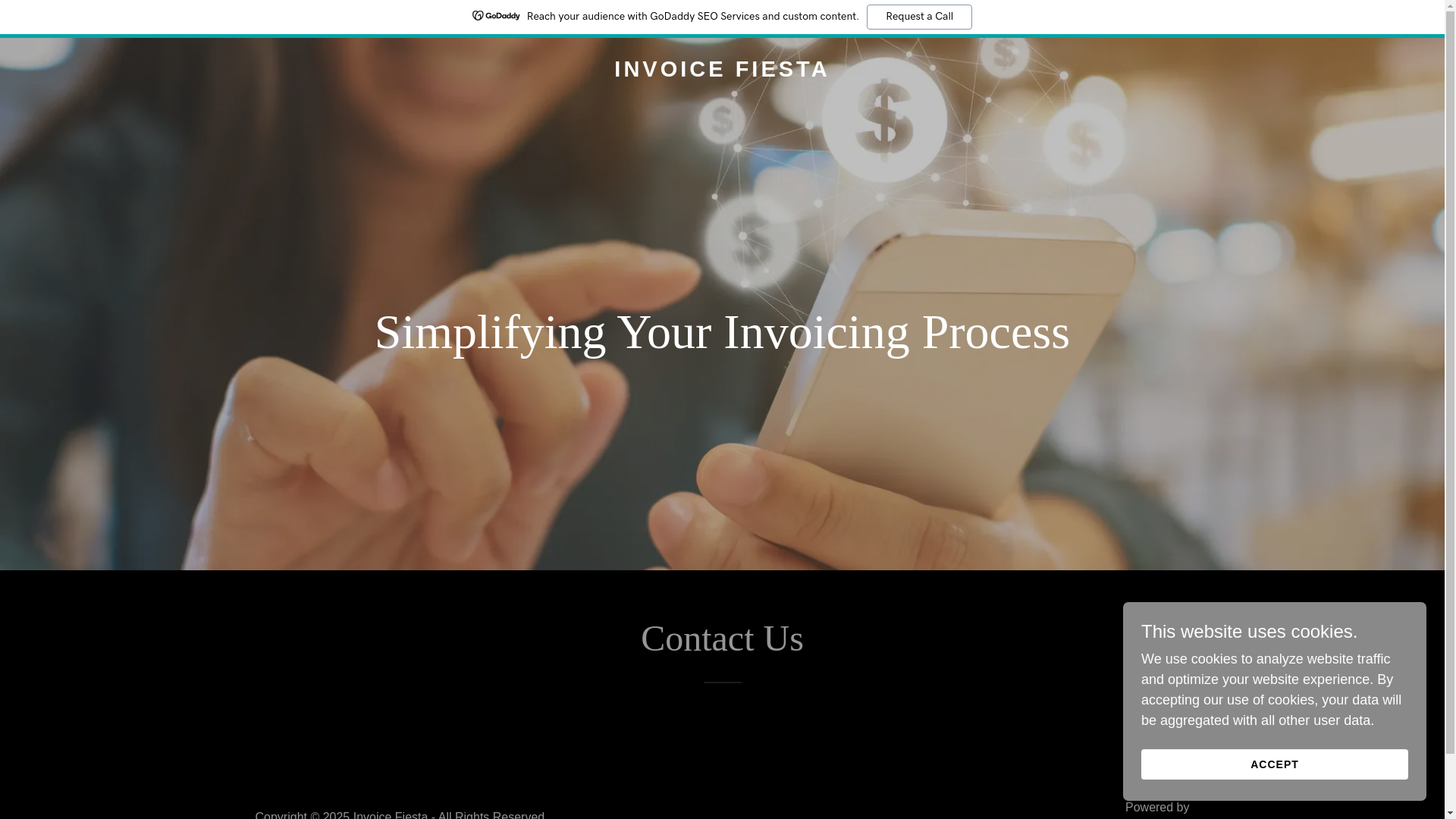 website screenshot of https://invoicefiesta.com/