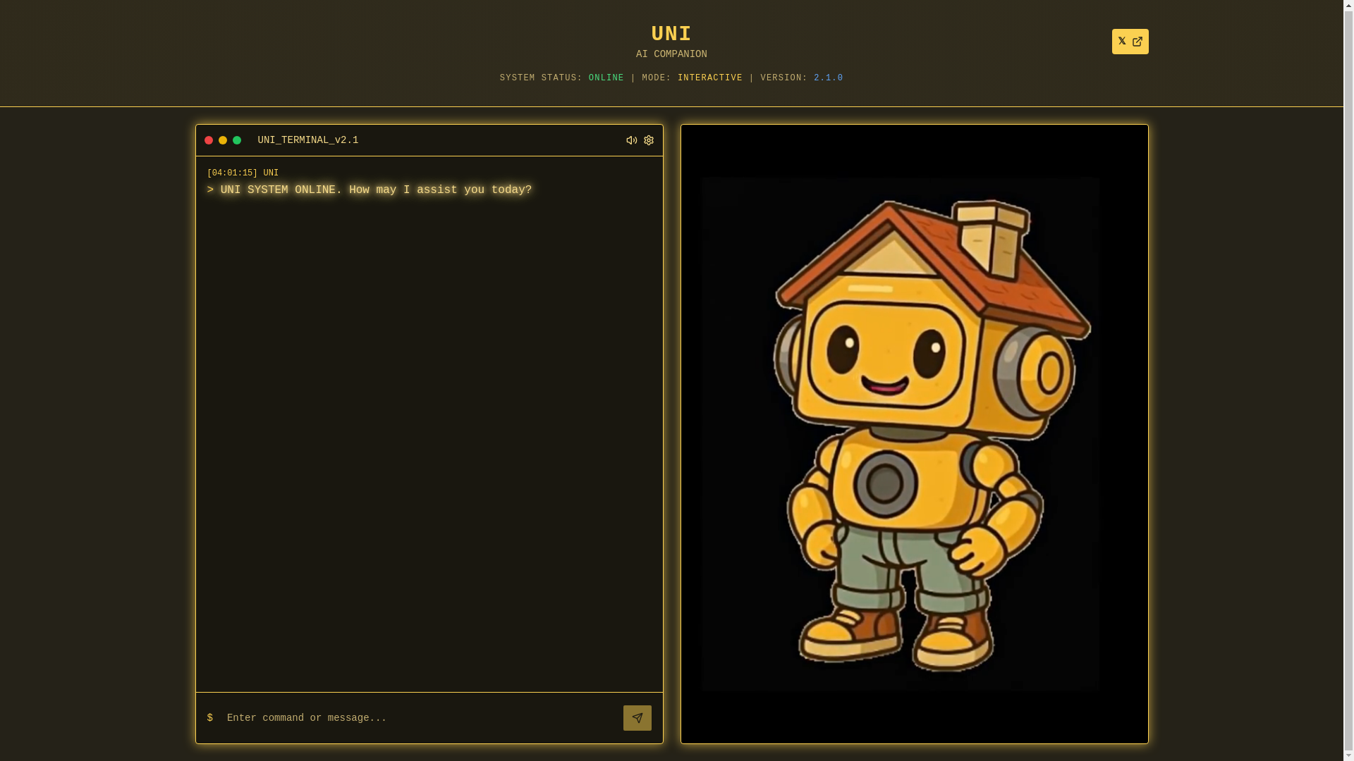 website screenshot of https://unicompanion.fun/