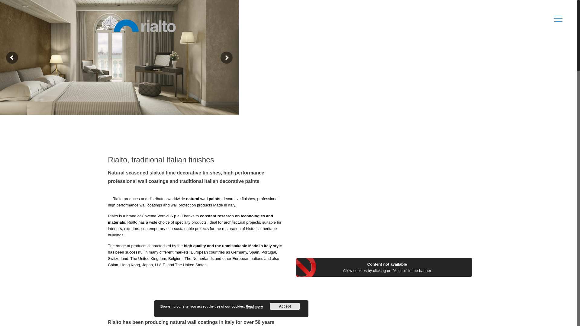website screenshot of https://rialto.com.pk/