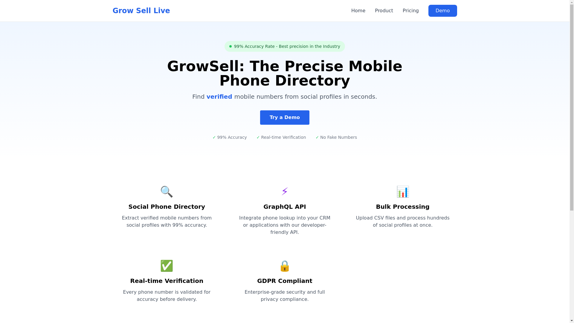 website screenshot of https://contact-select.com/