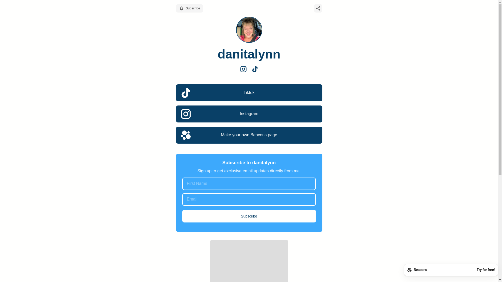 website screenshot of https://danitalynn.store/