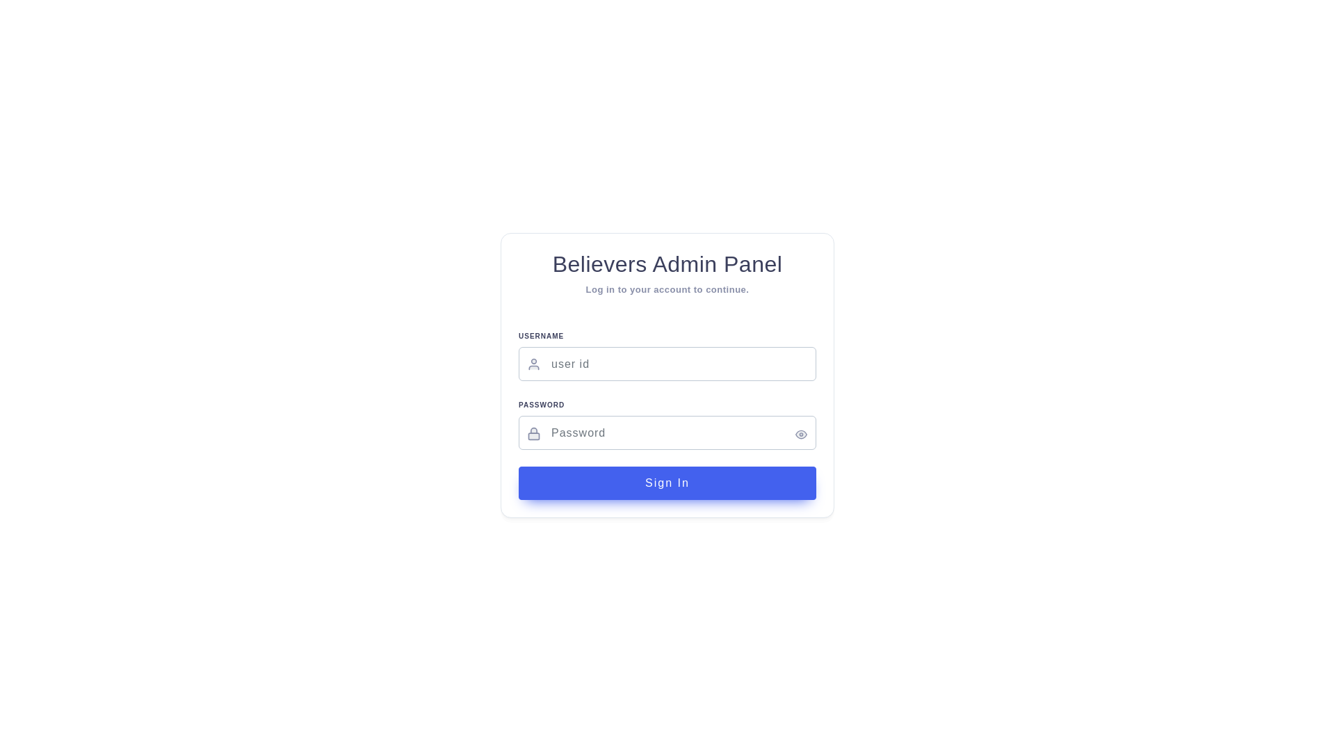 website screenshot of https://believers-admin-second.pages.dev/
