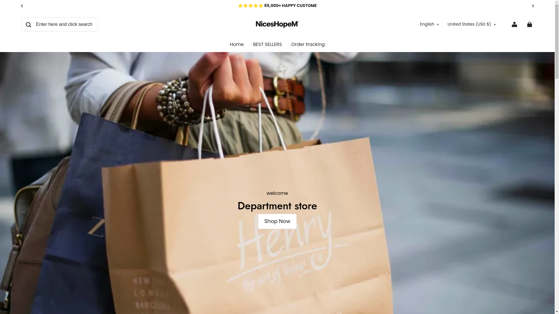 website screenshot of https://niceshopem.com/