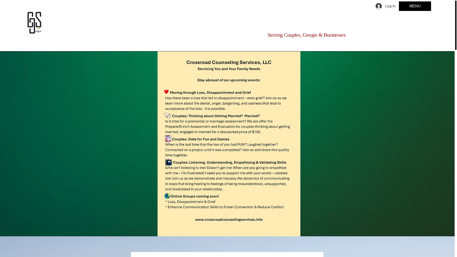 website screenshot of https://crossroadcounselingservices.info/