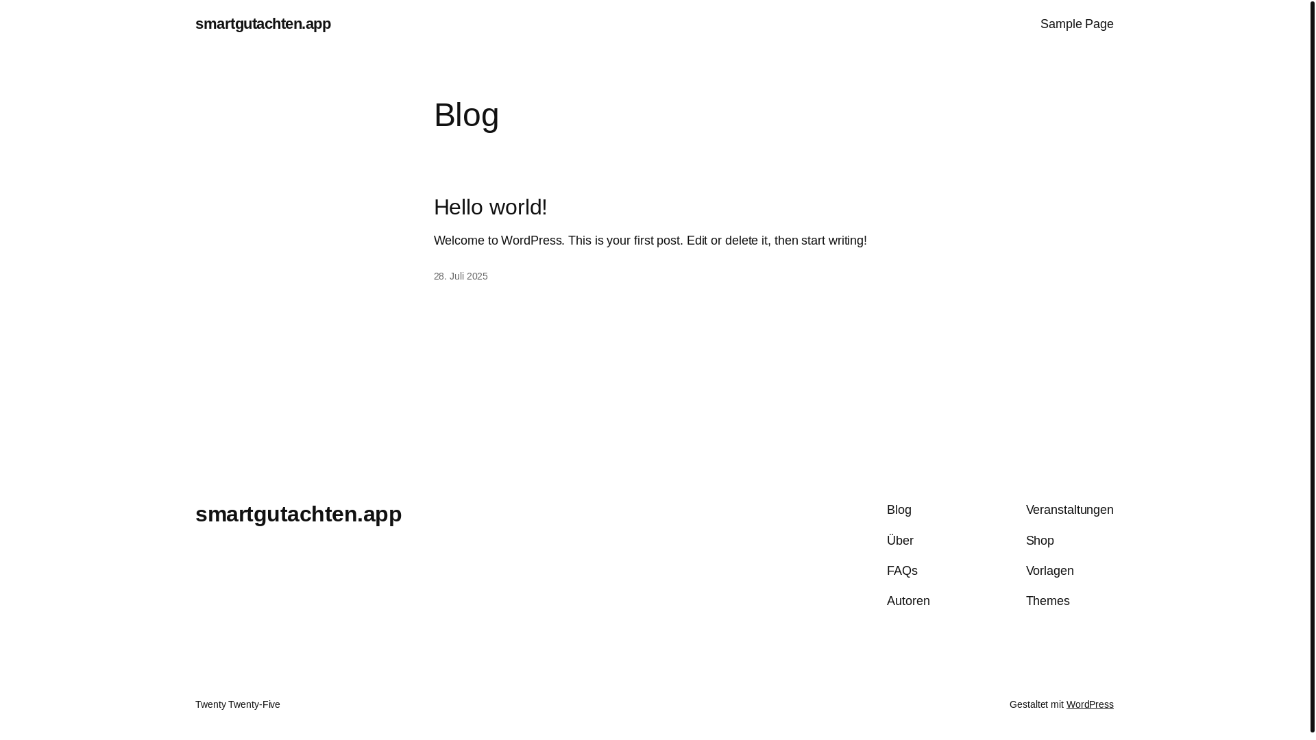 website screenshot of https://smartgutachten.app/