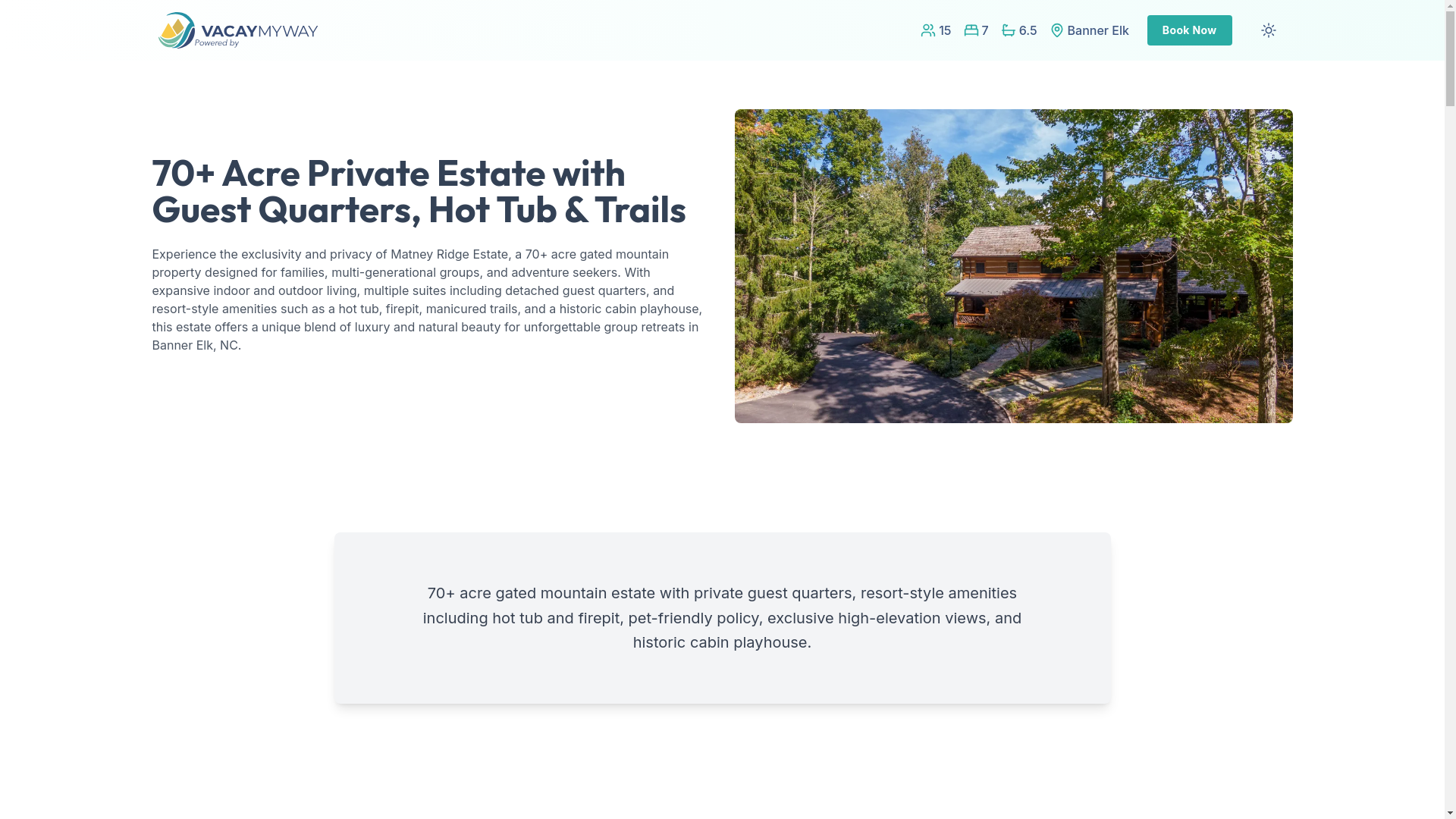 website screenshot of https://bannerelevista.properties/