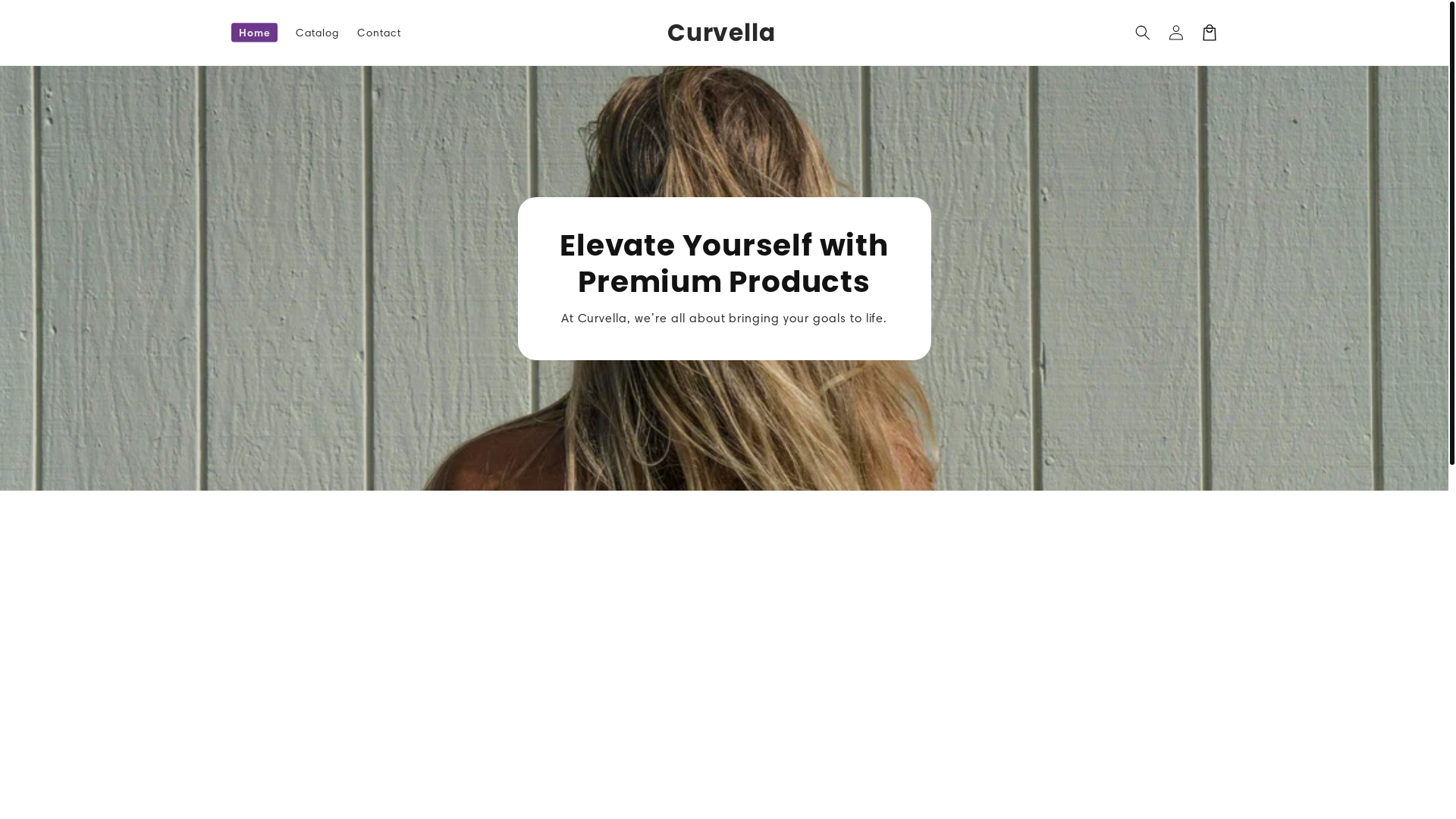 website screenshot of https://trycurvella.com/
