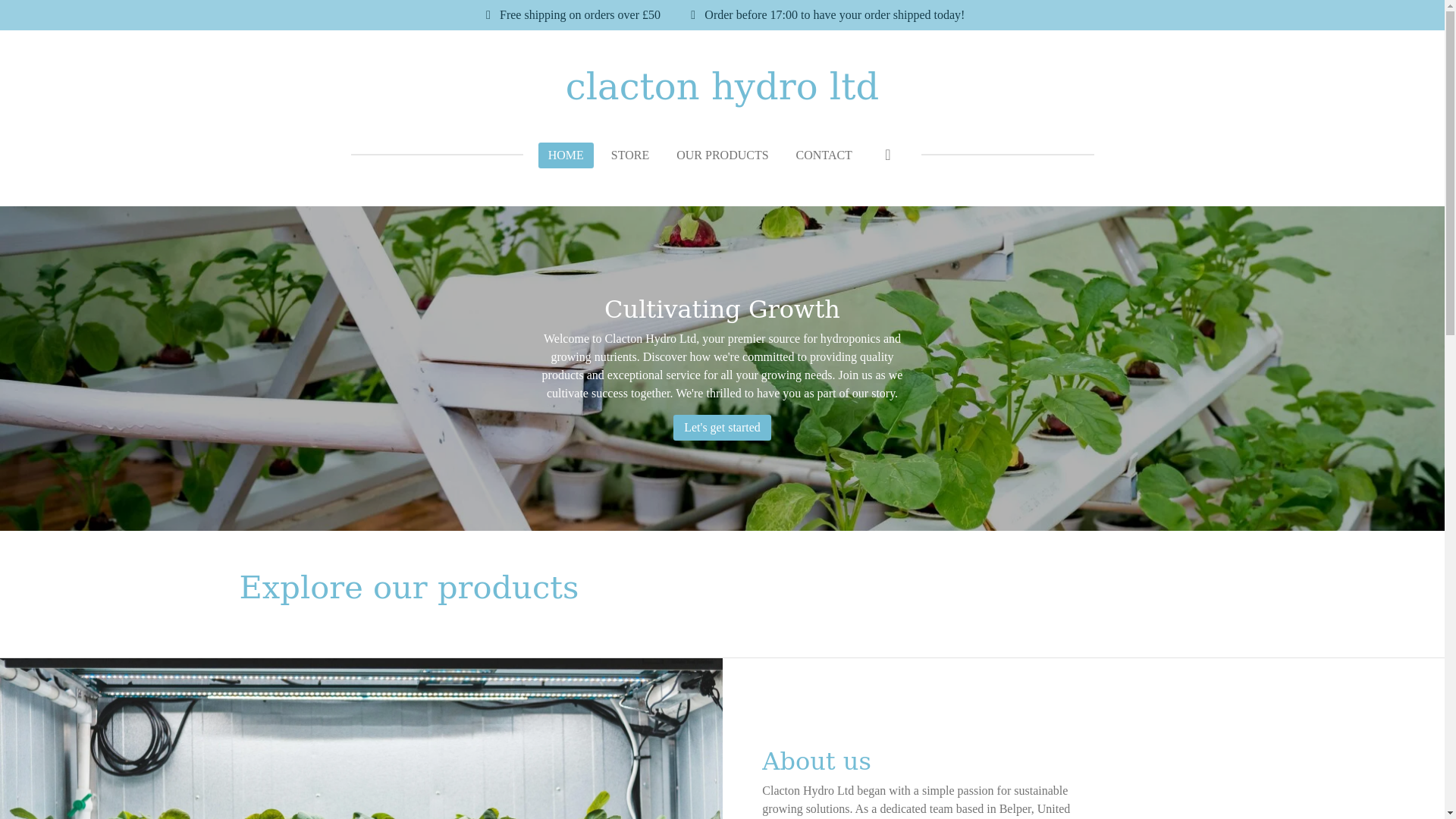 website screenshot of https://clacton-hydro-ltd.com/