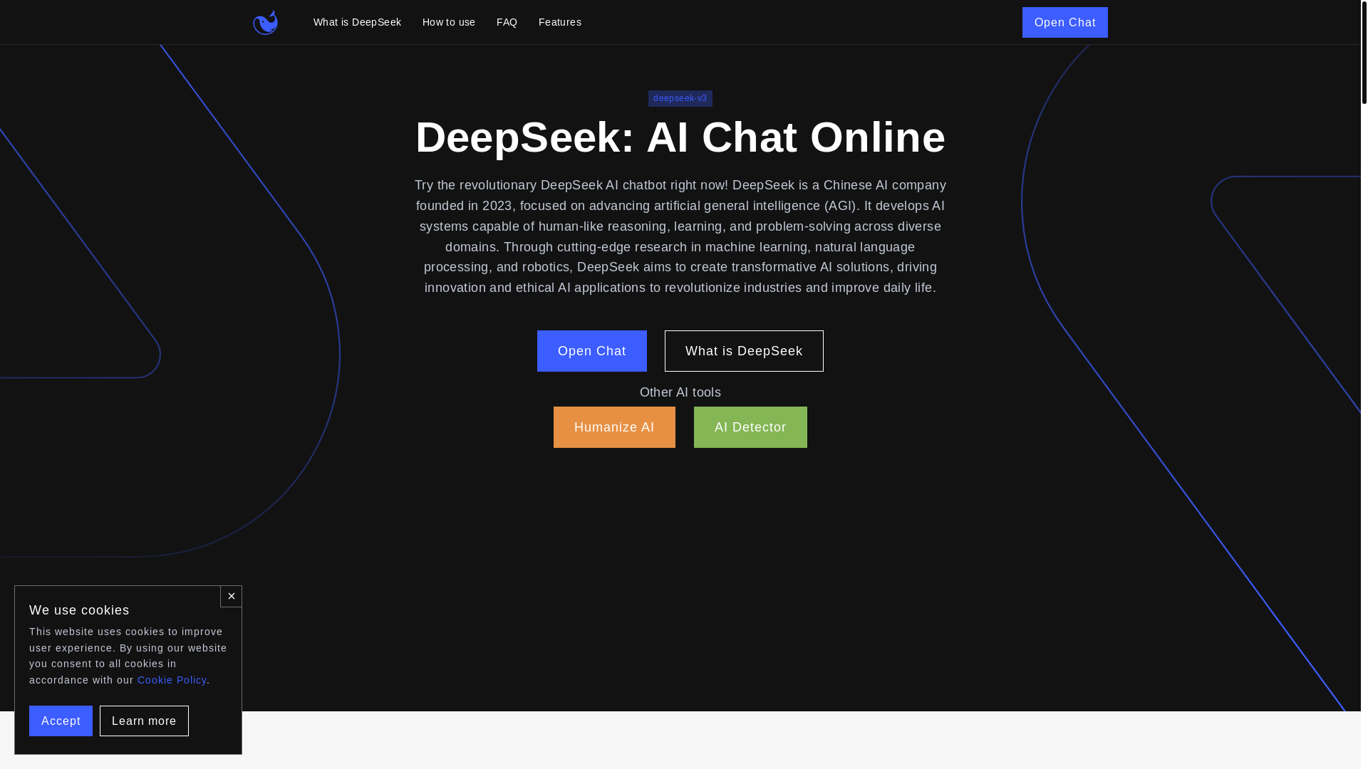 website screenshot of https://deep-seek.ai/
