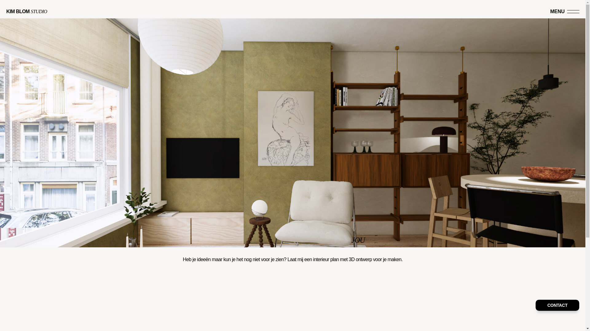 website screenshot of https://kimblomstudio.nl/