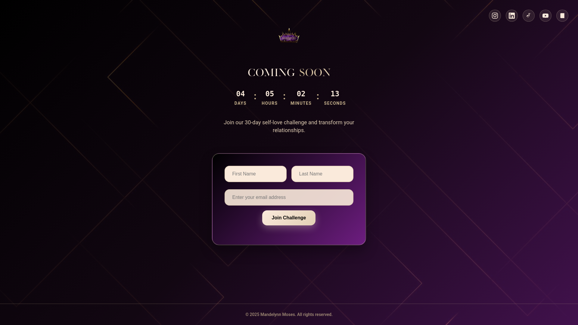 website screenshot of https://mandelynn-moses-coming-soon.pages.dev/