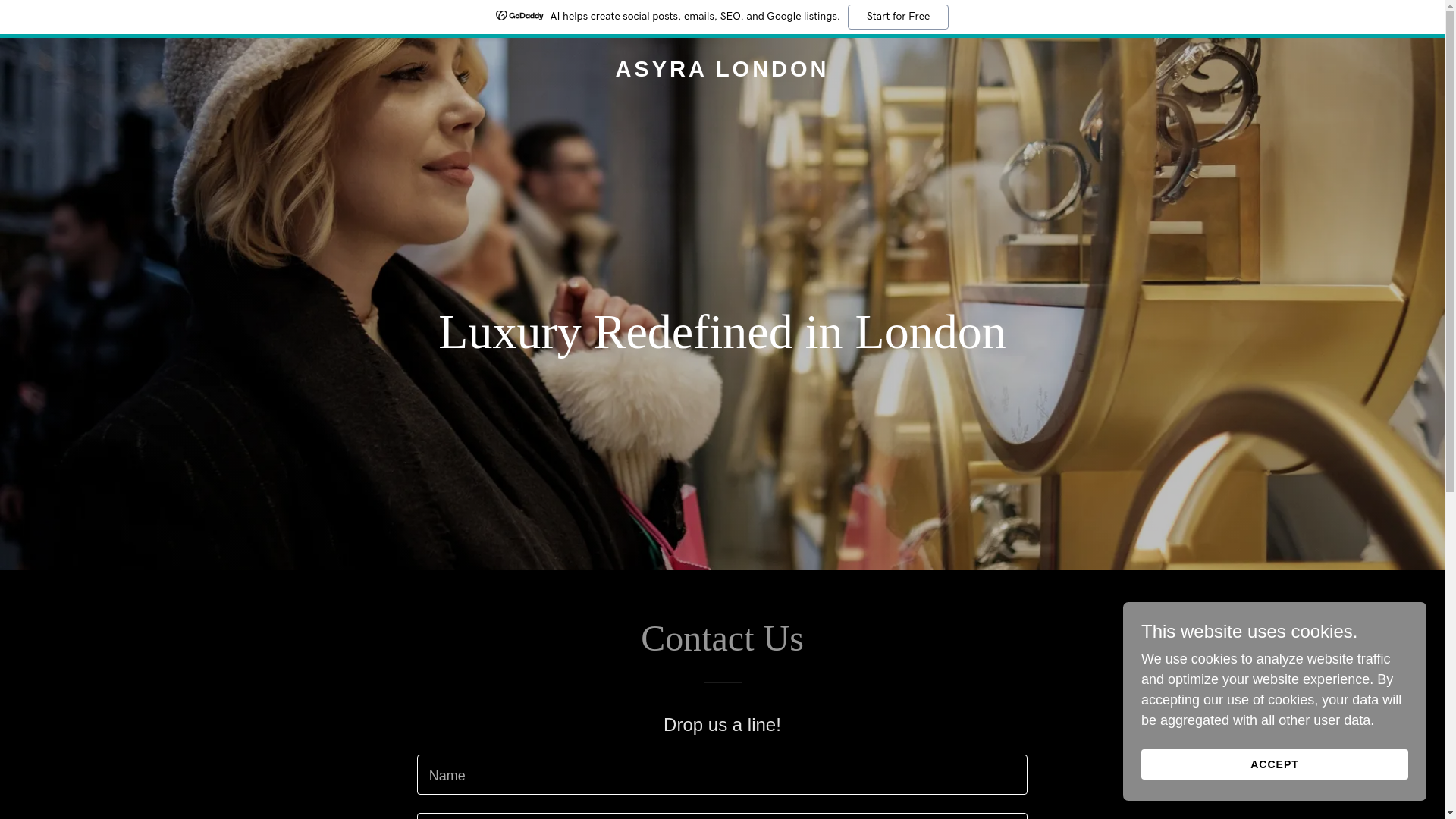 website screenshot of https://asyralondon.com/