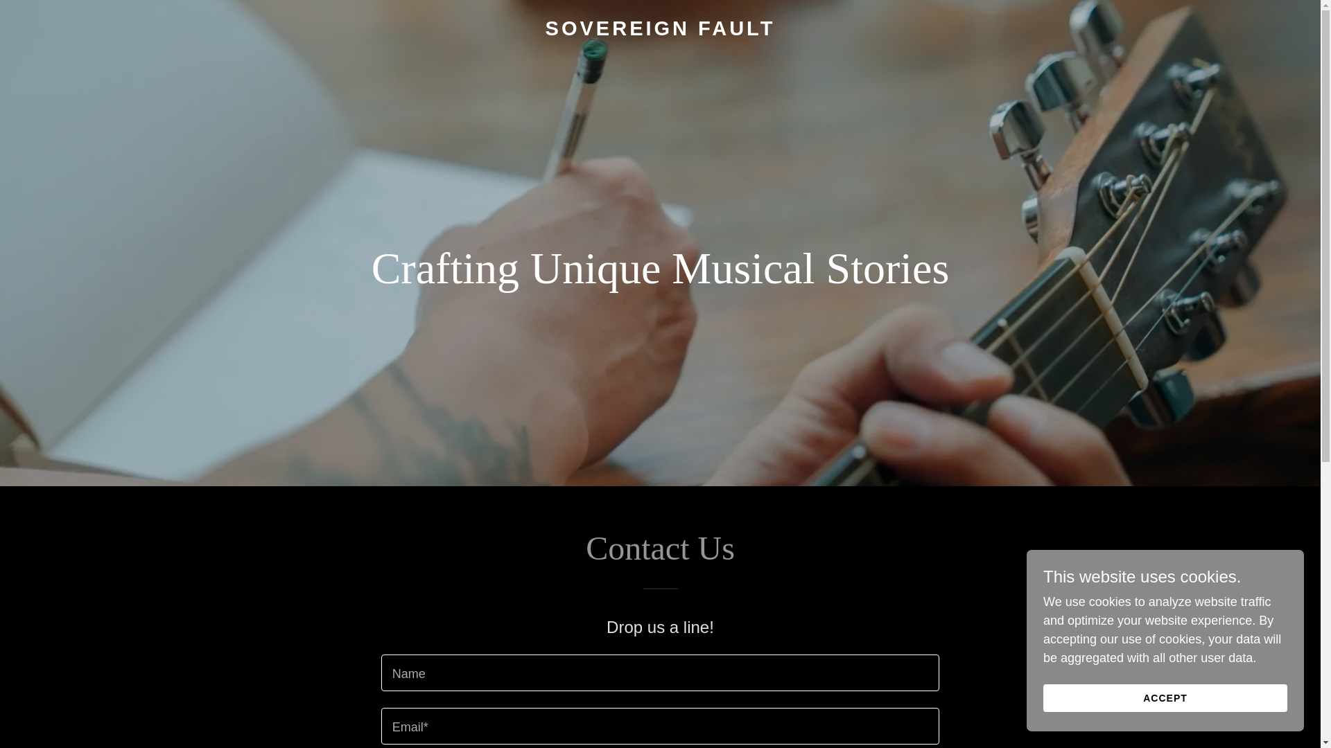 website screenshot of https://sovereignfault.com/