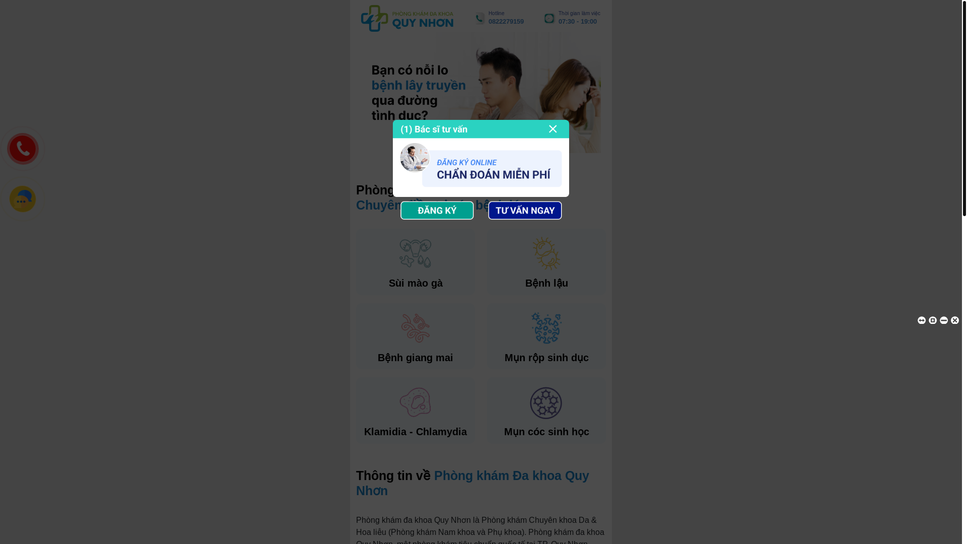 website screenshot of https://phongkhamquynhon140.com/