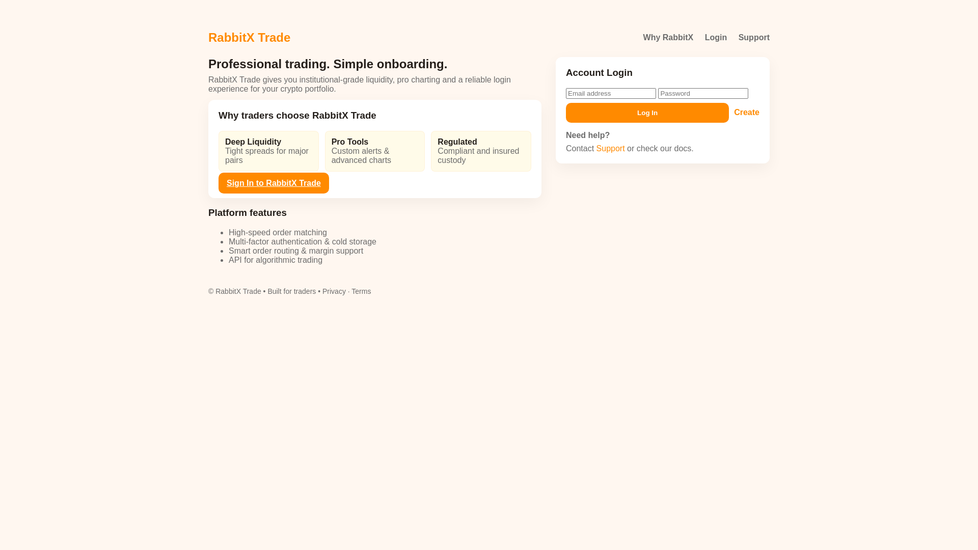website screenshot of https://trade-rabbit.pages.dev/