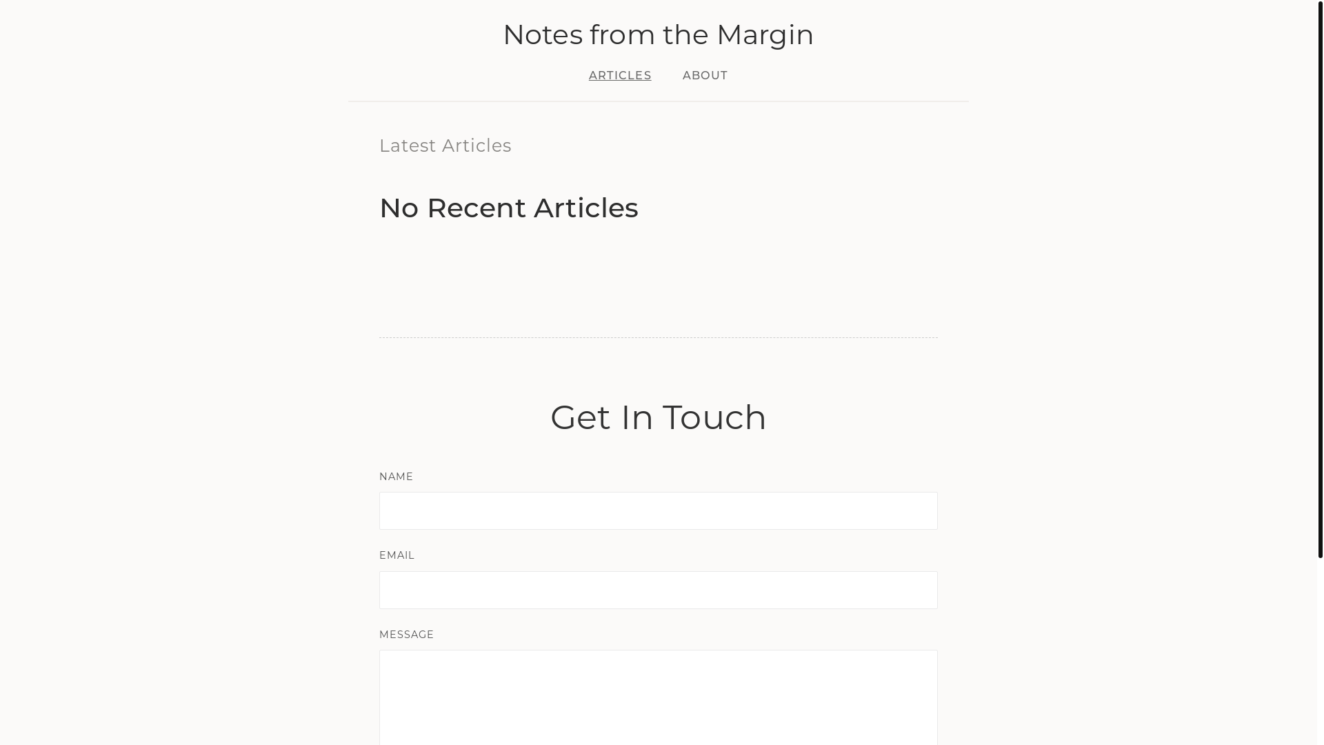 website screenshot of https://notesfromthemargin.pages.dev/