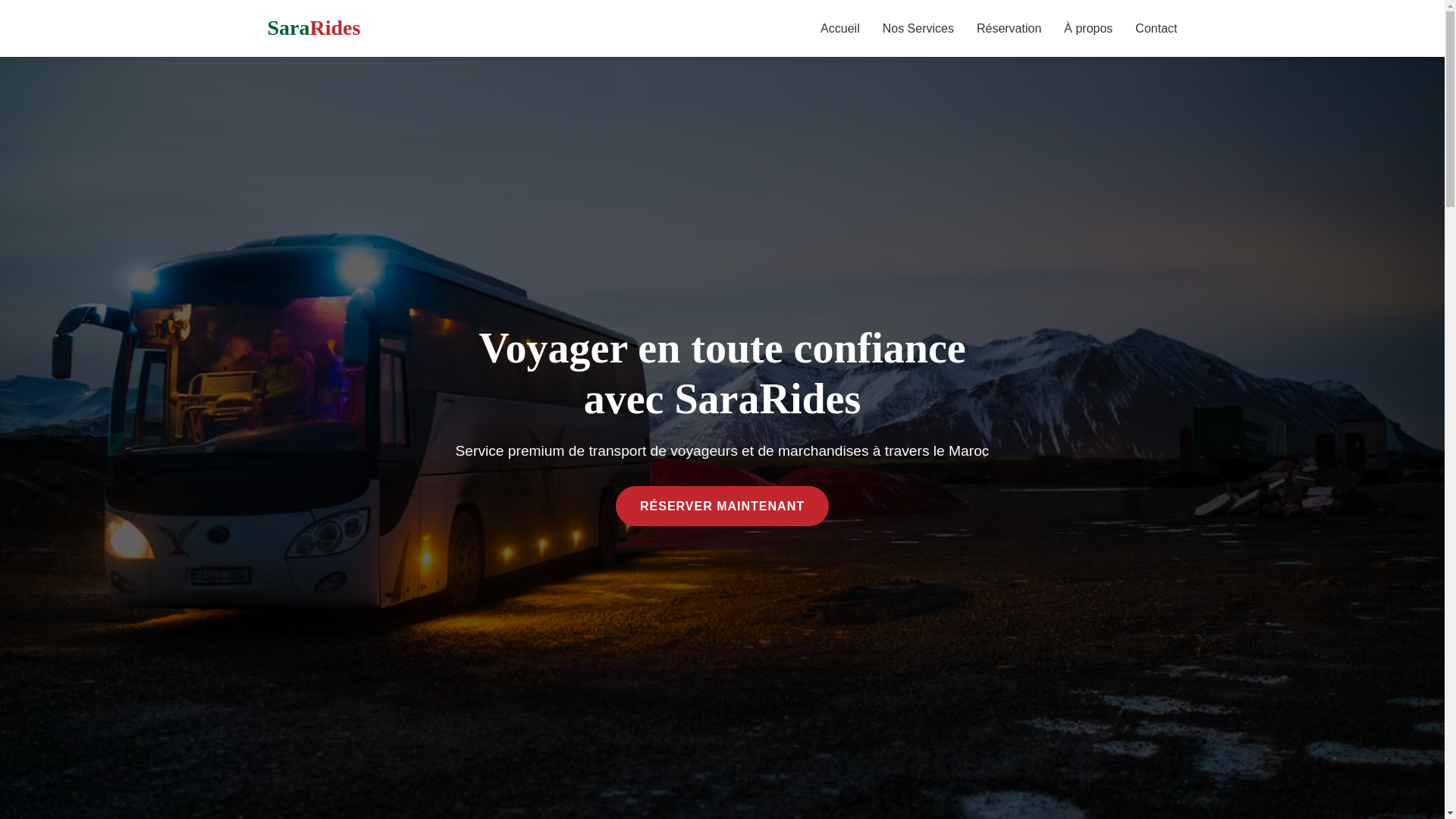 website screenshot of https://sararides.pages.dev/