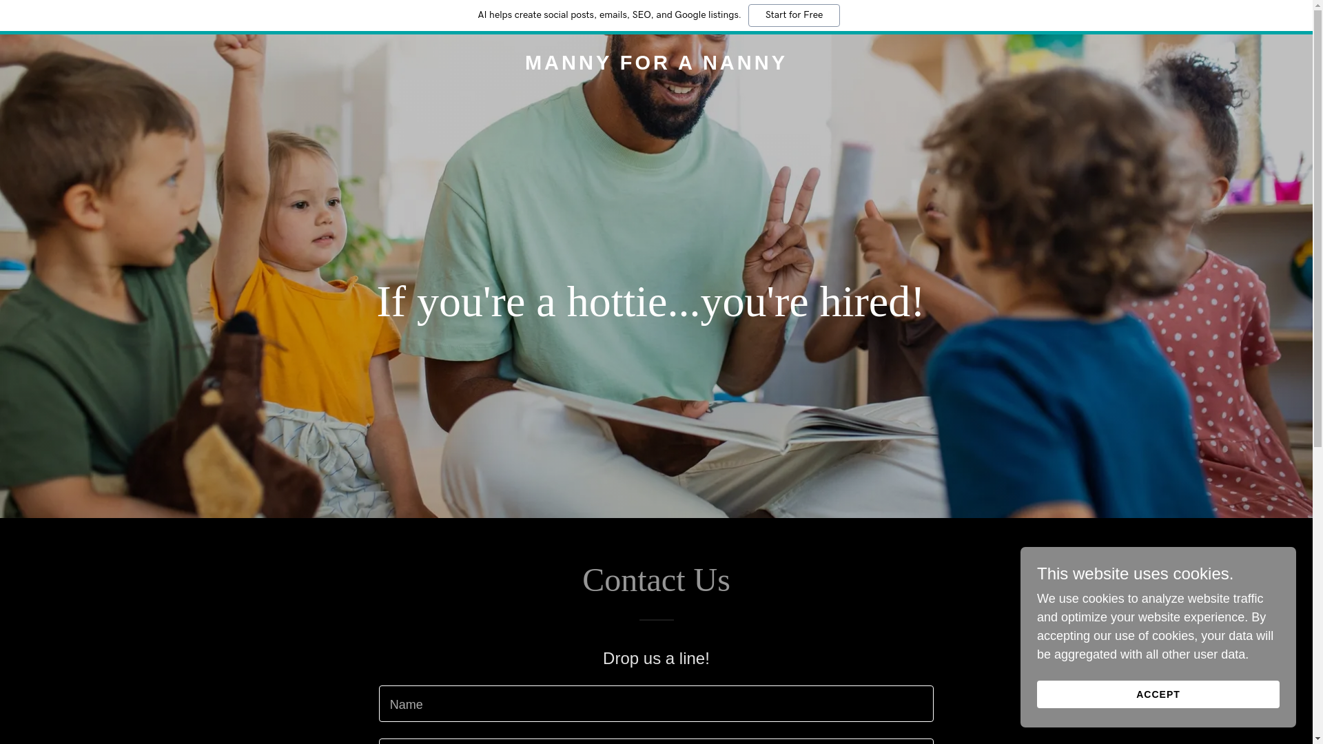 website screenshot of https://mannyforananny.com/