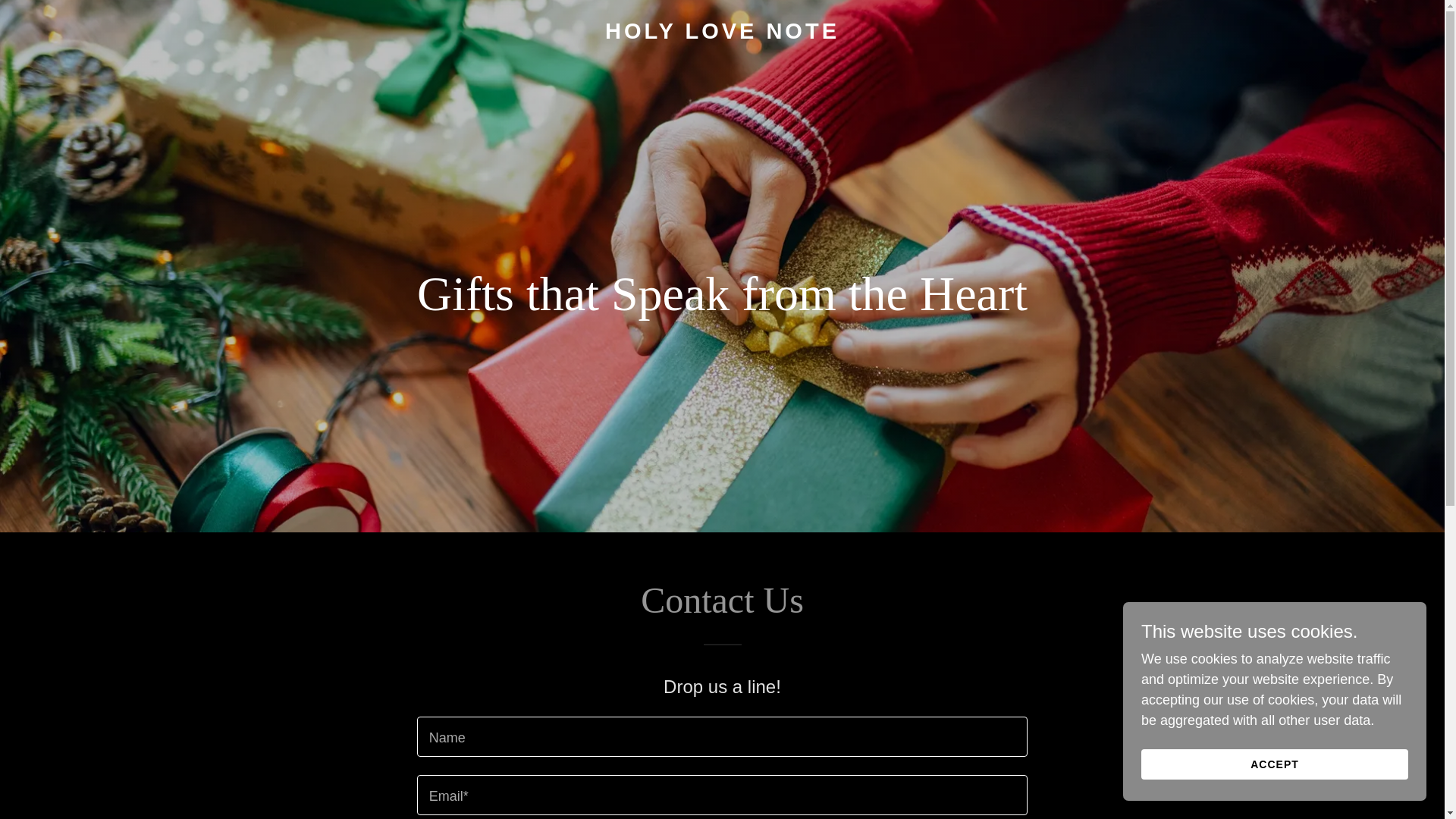 website screenshot of https://holylovenote.com/