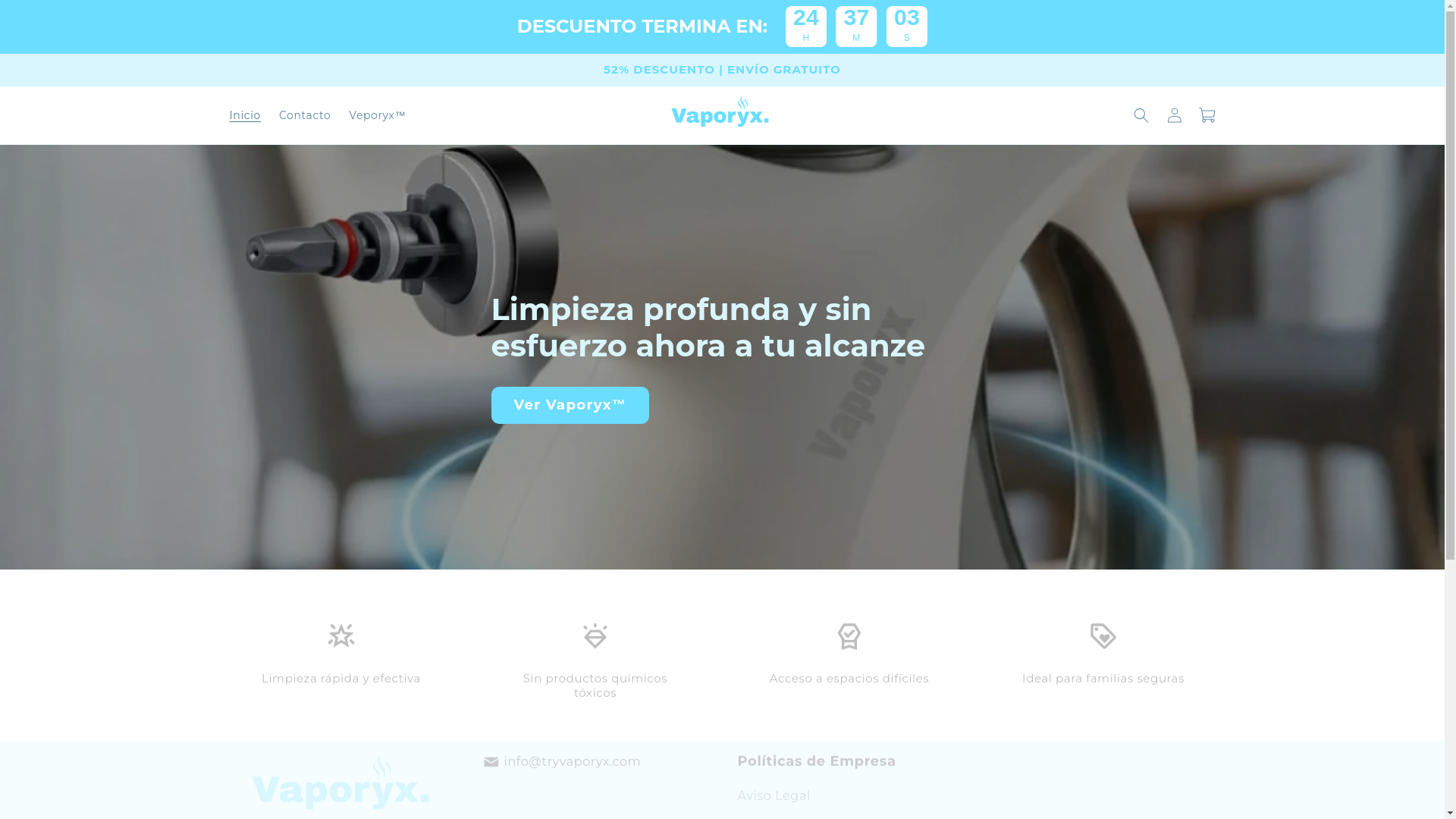 website screenshot of https://tryvaporyx.com/