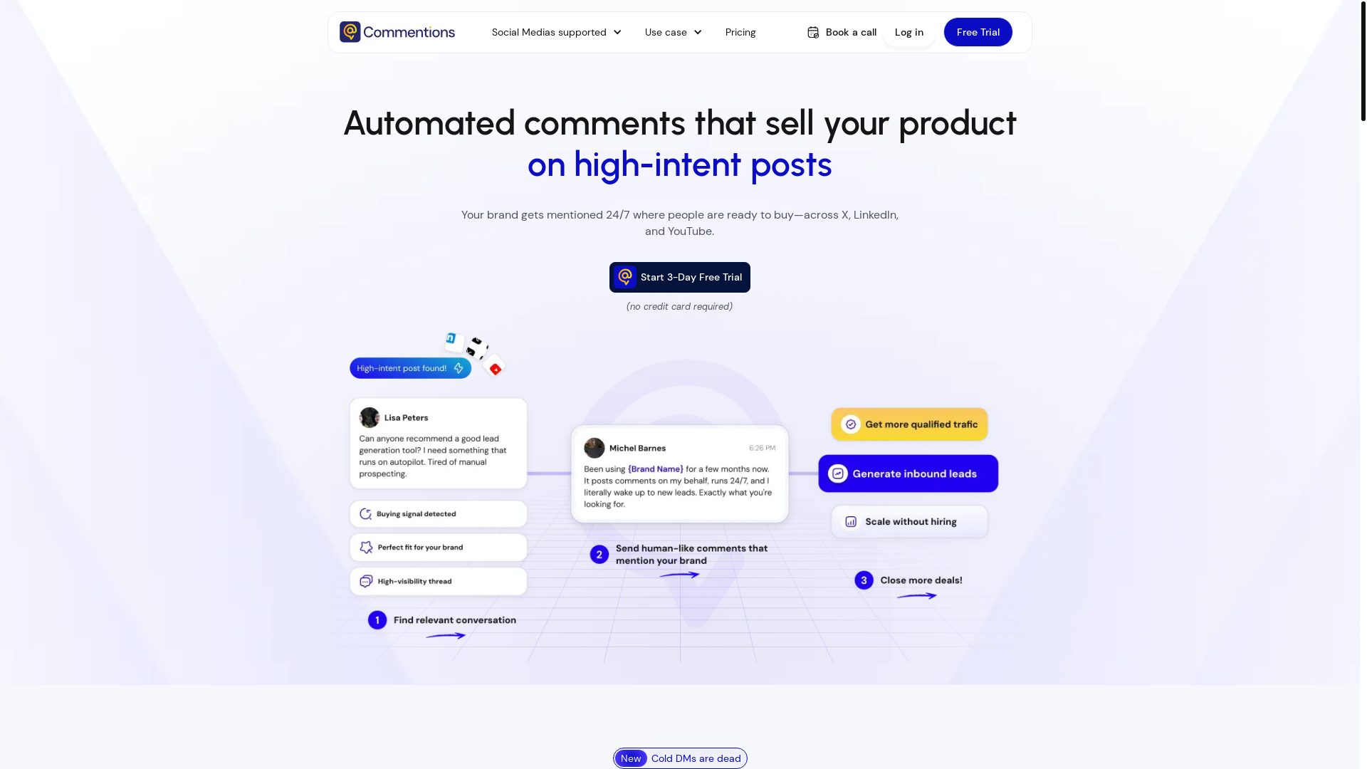 website screenshot of https://love-commentions.com/