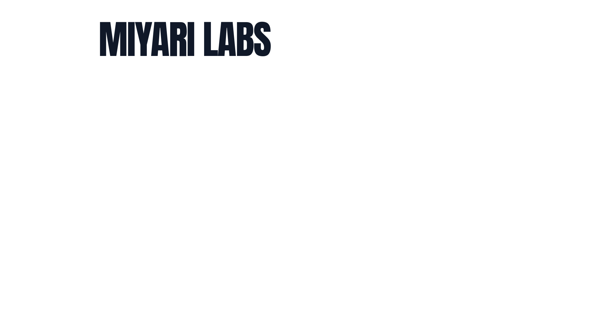 website screenshot of https://miyarilabs.com/