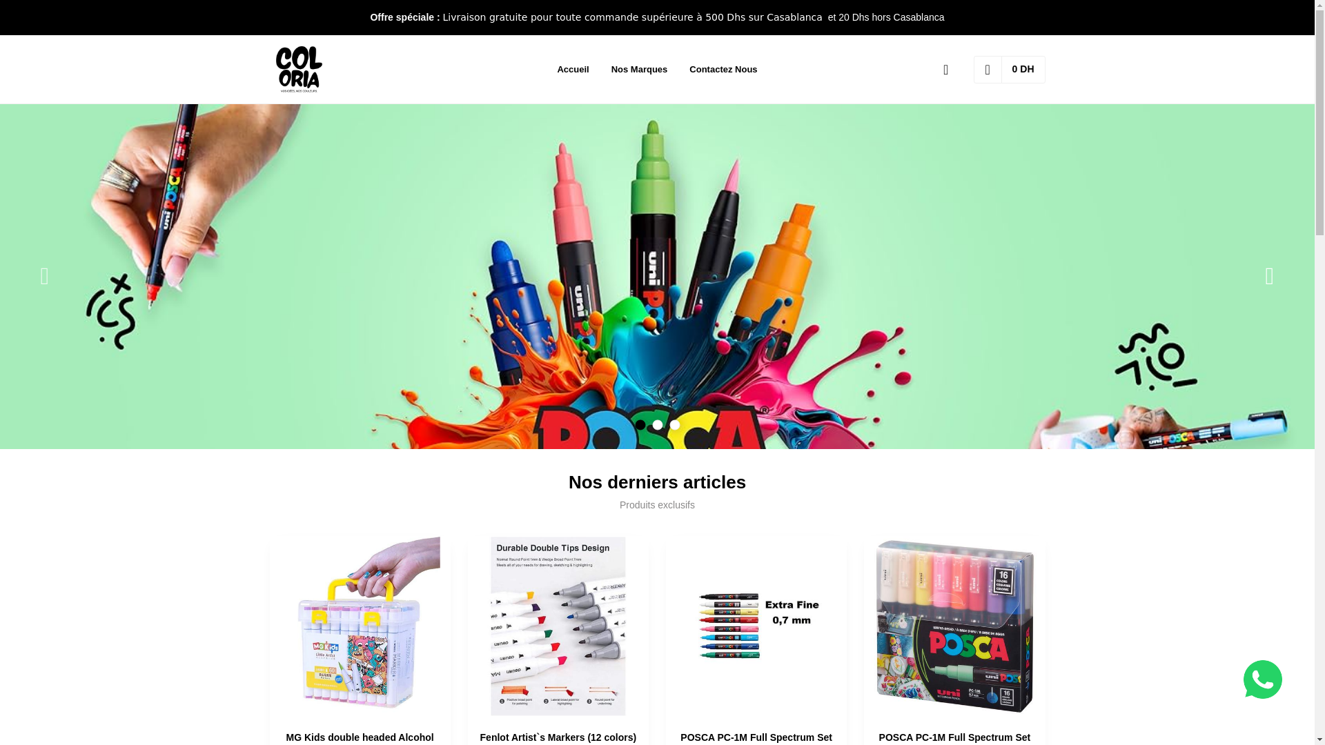 website screenshot of https://coloriastore.com/