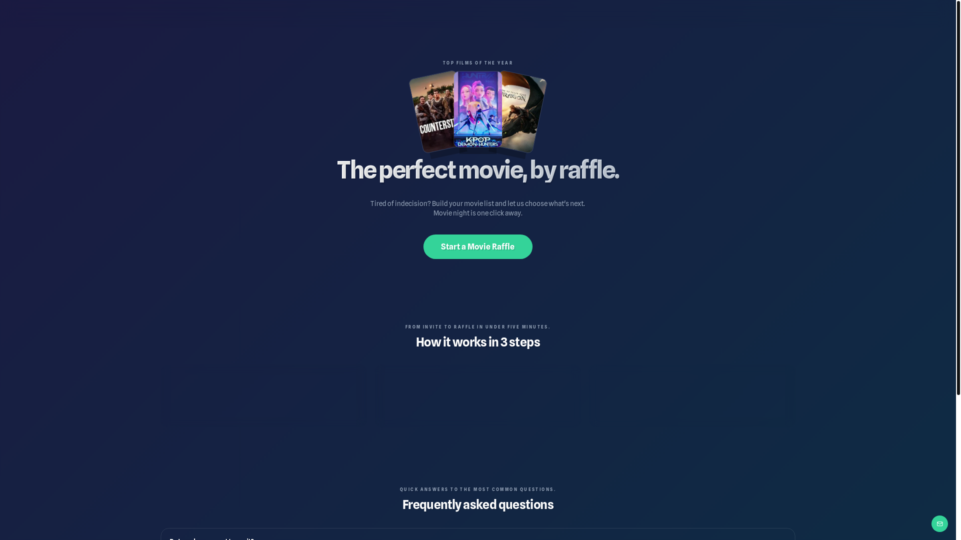 website screenshot of https://randommoviefy.com/