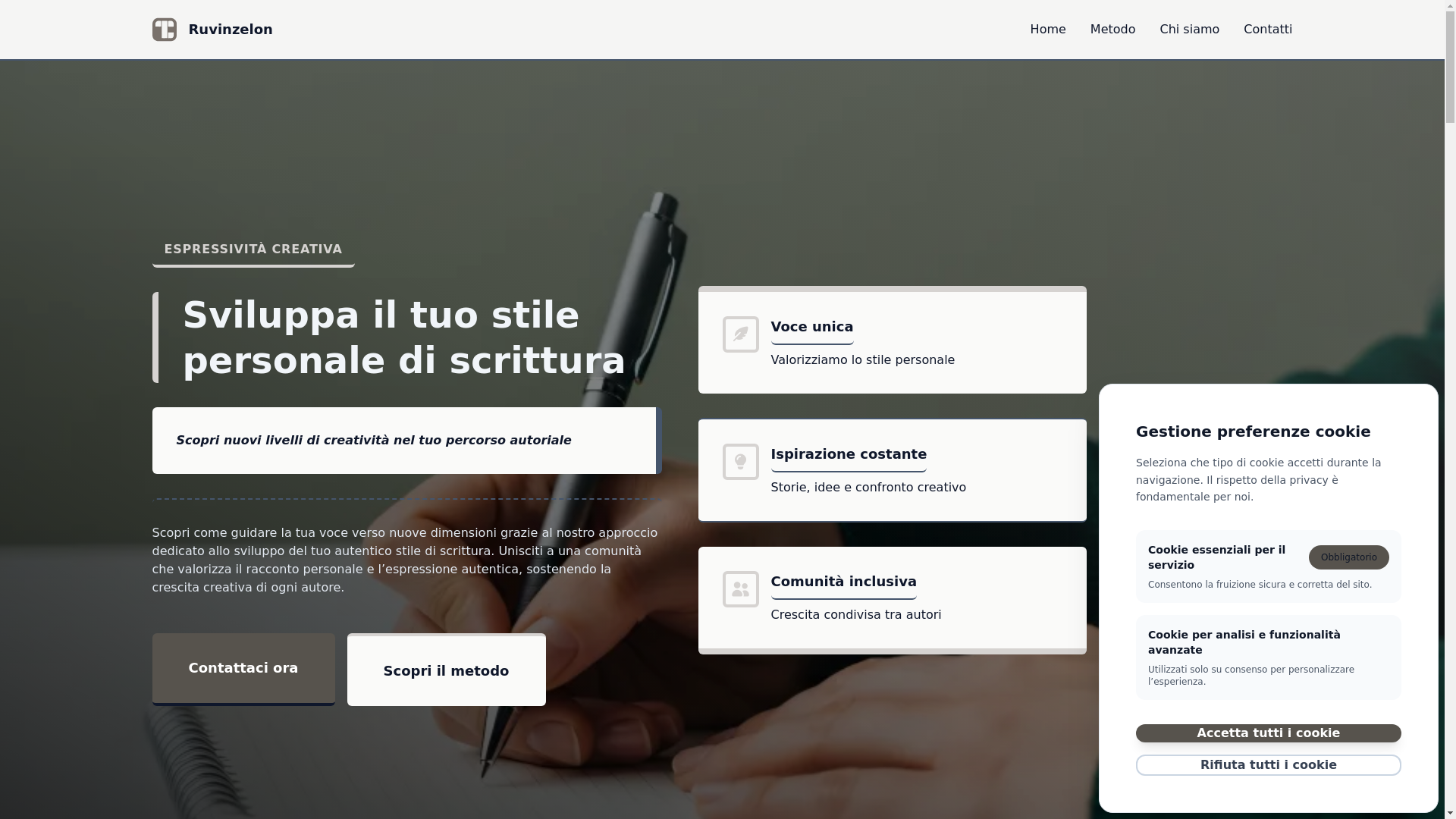website screenshot of https://ruvinzelon.com/