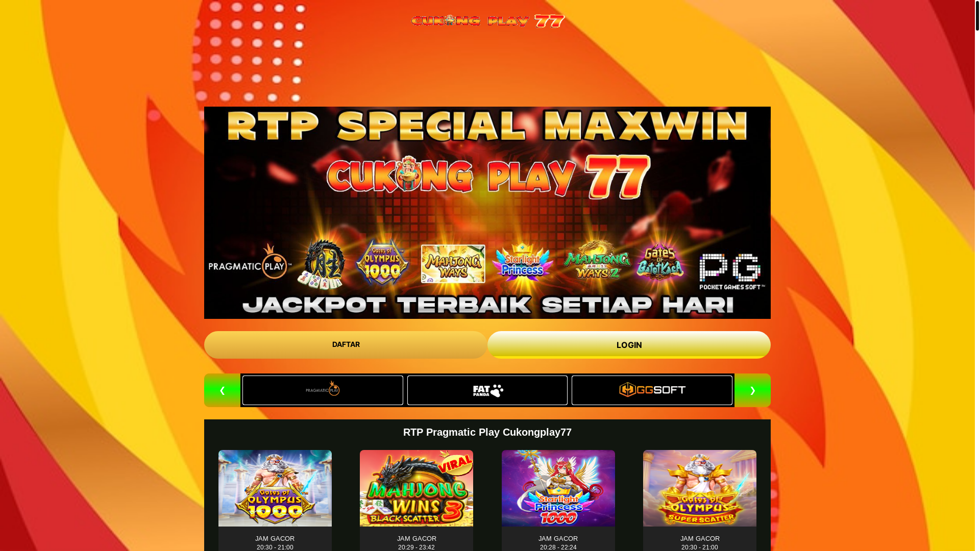 website screenshot of https://rtp-cukongplay77.us/